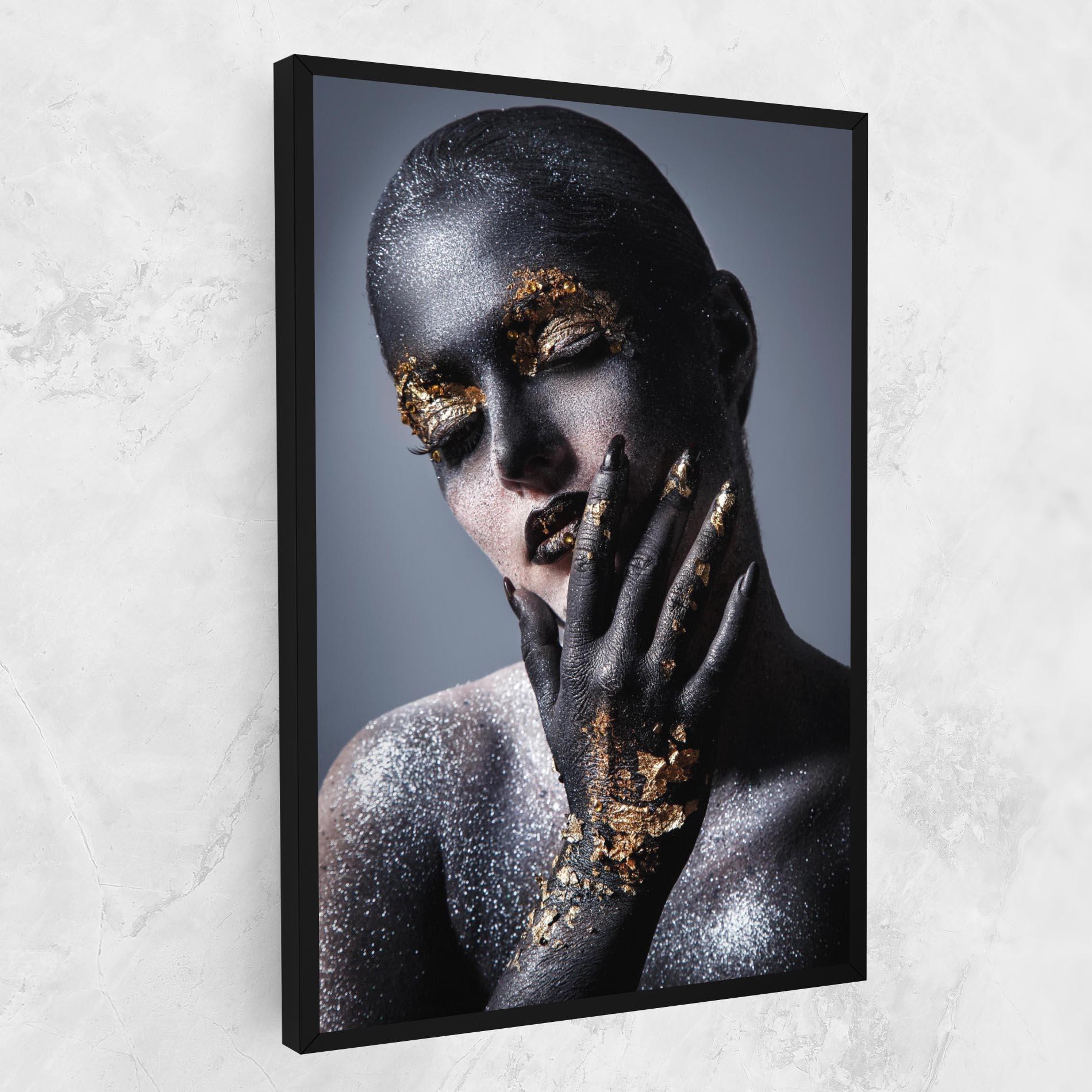 Vászonkép Artistic Black Makeup mockup 1