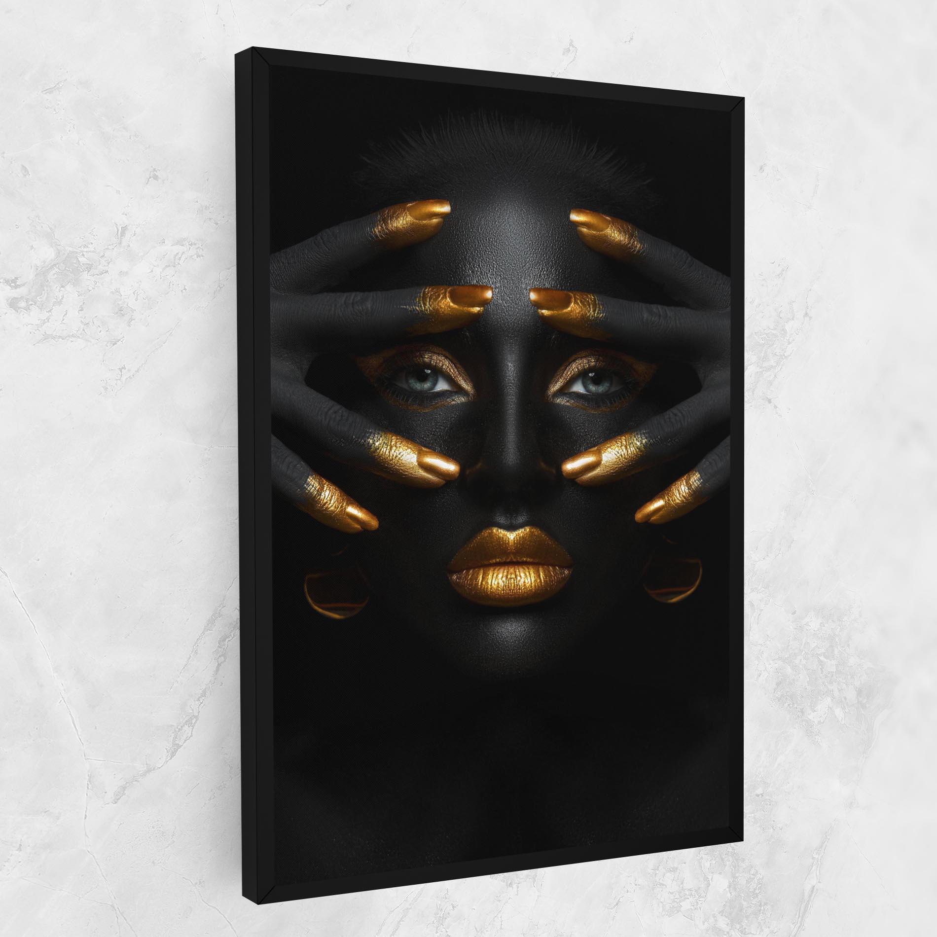 Vászonkép Gold Makeup Fingertips mockup 1