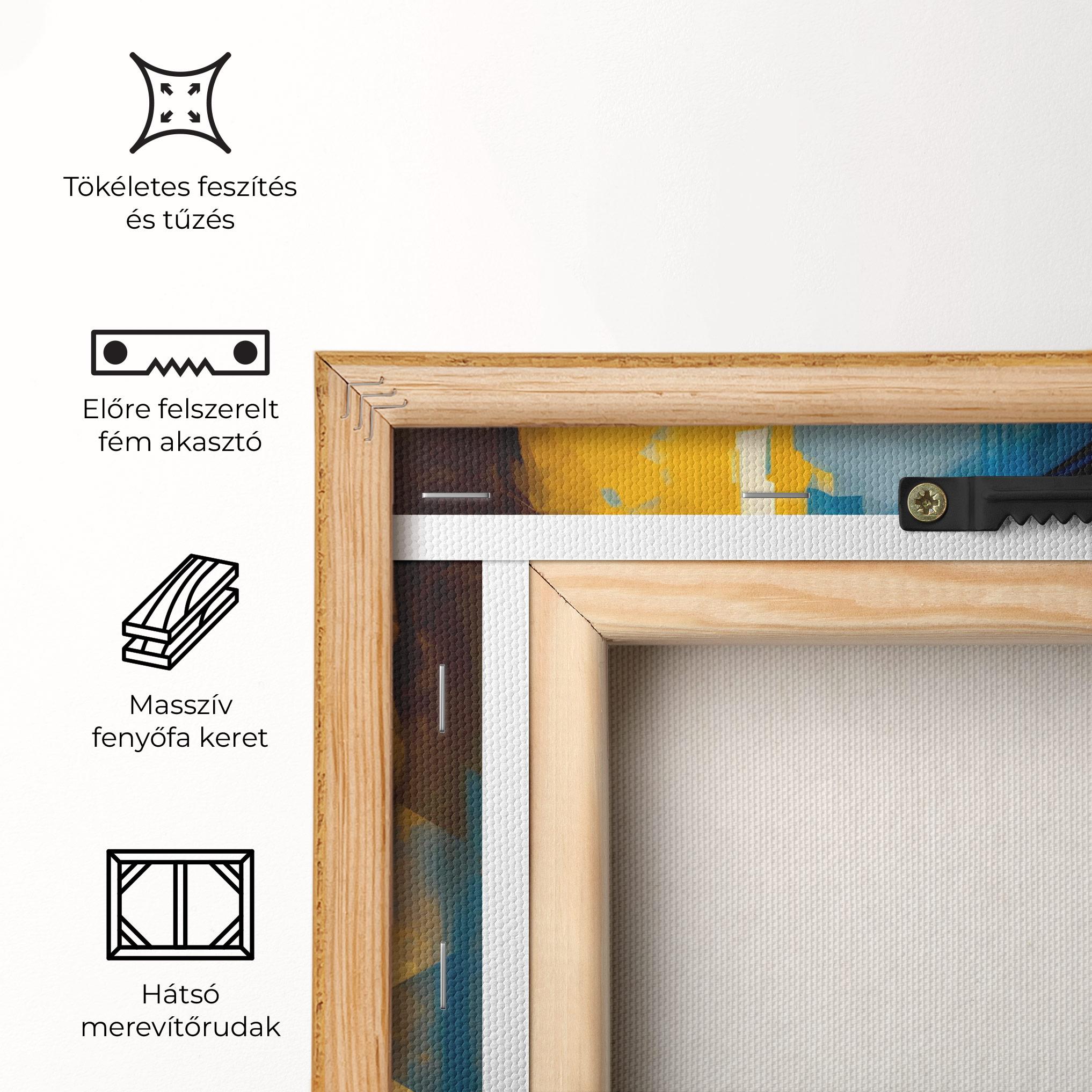 Vászonkép Gold Blue Face mockup 5