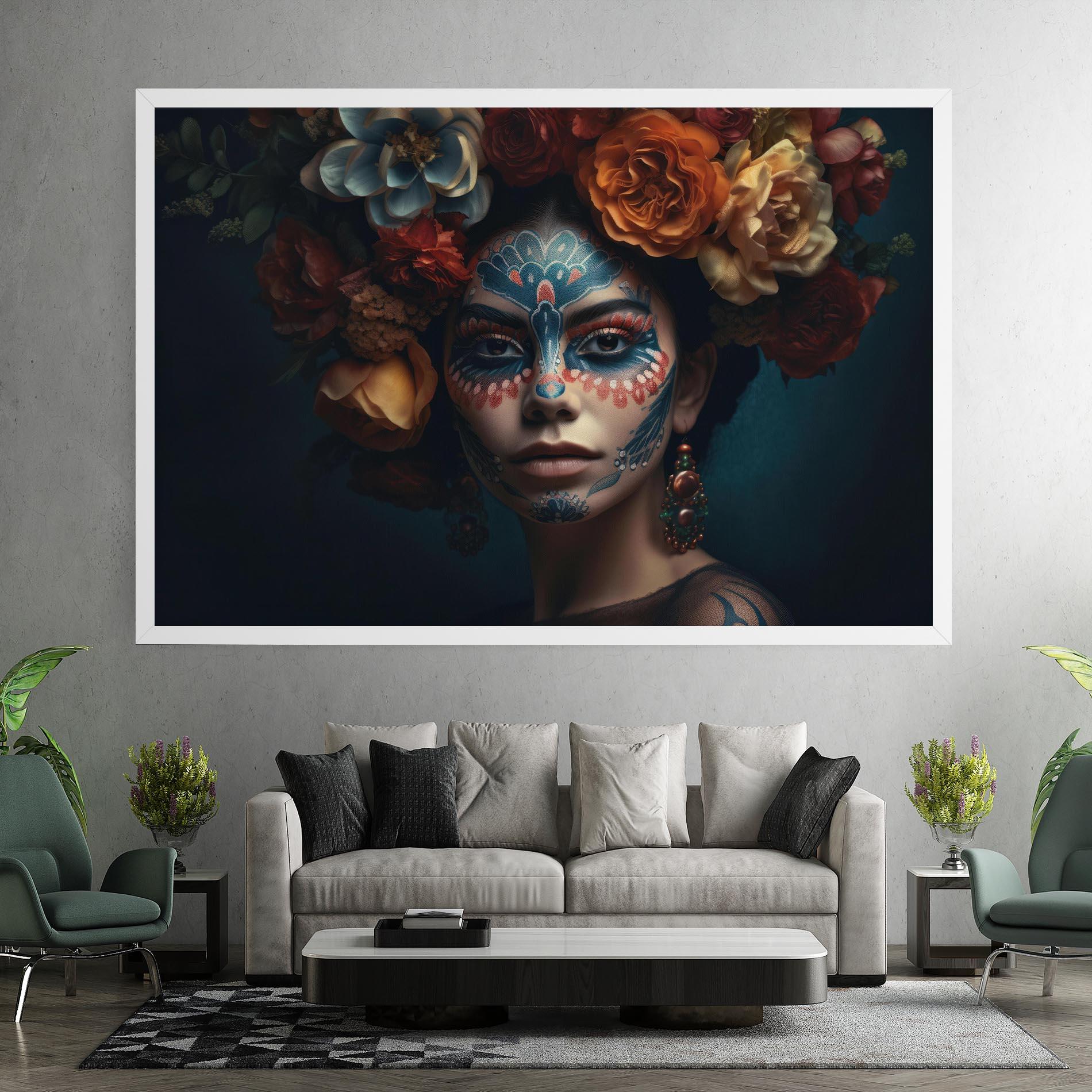 Vászonkép Skull Makeup mockup 7