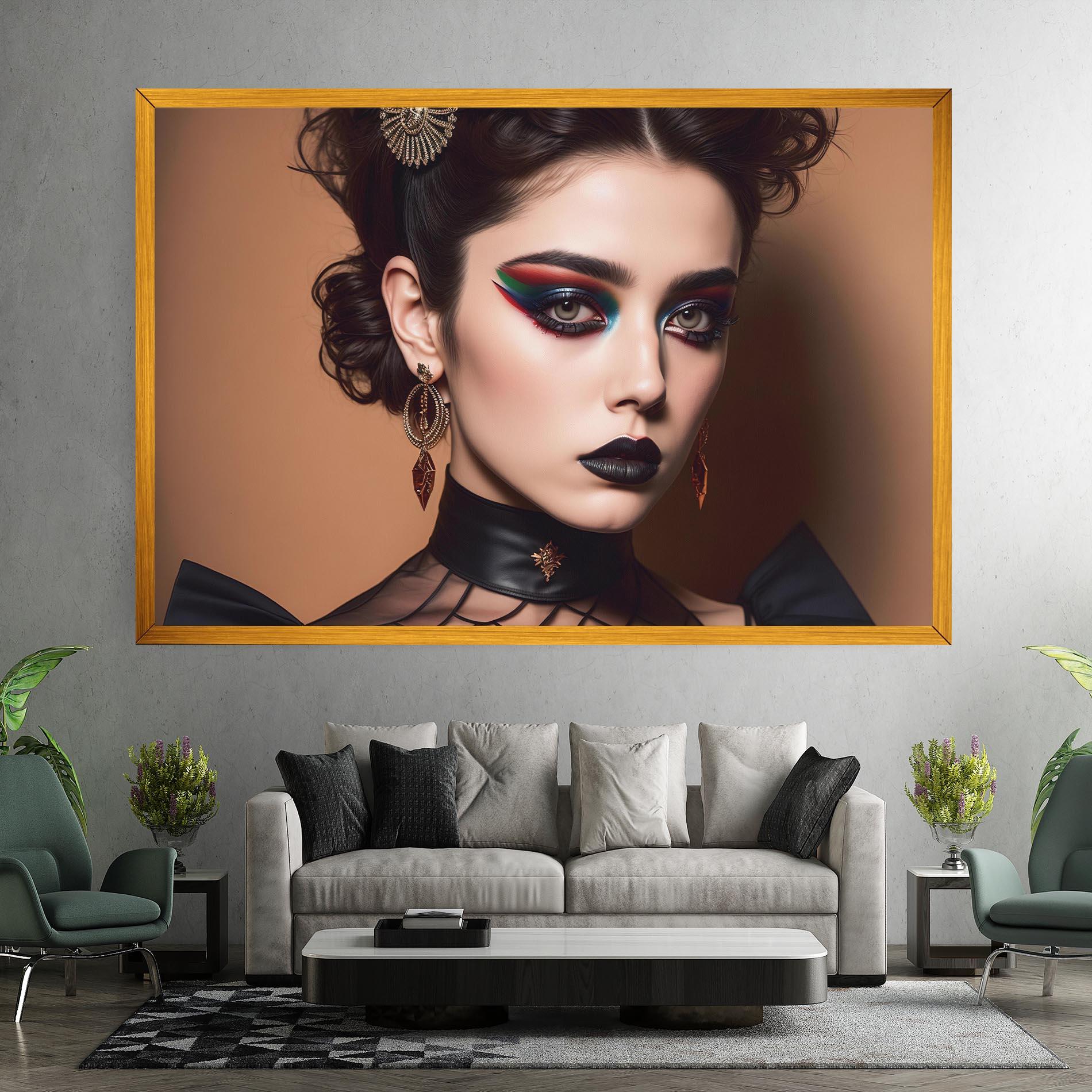 Vászonkép Black Lips Makeup mockup 7