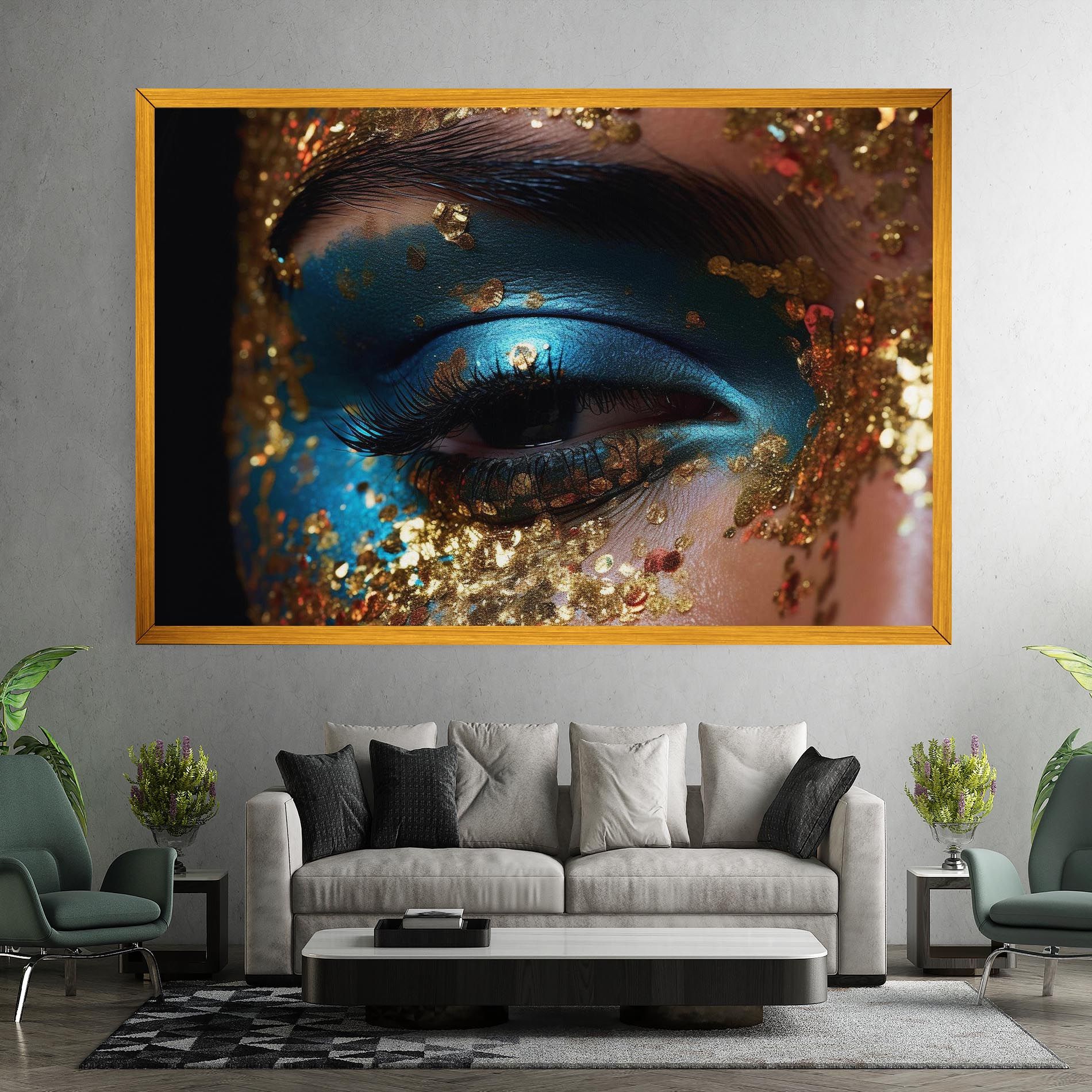 Blue Gold Glitter mockup 7