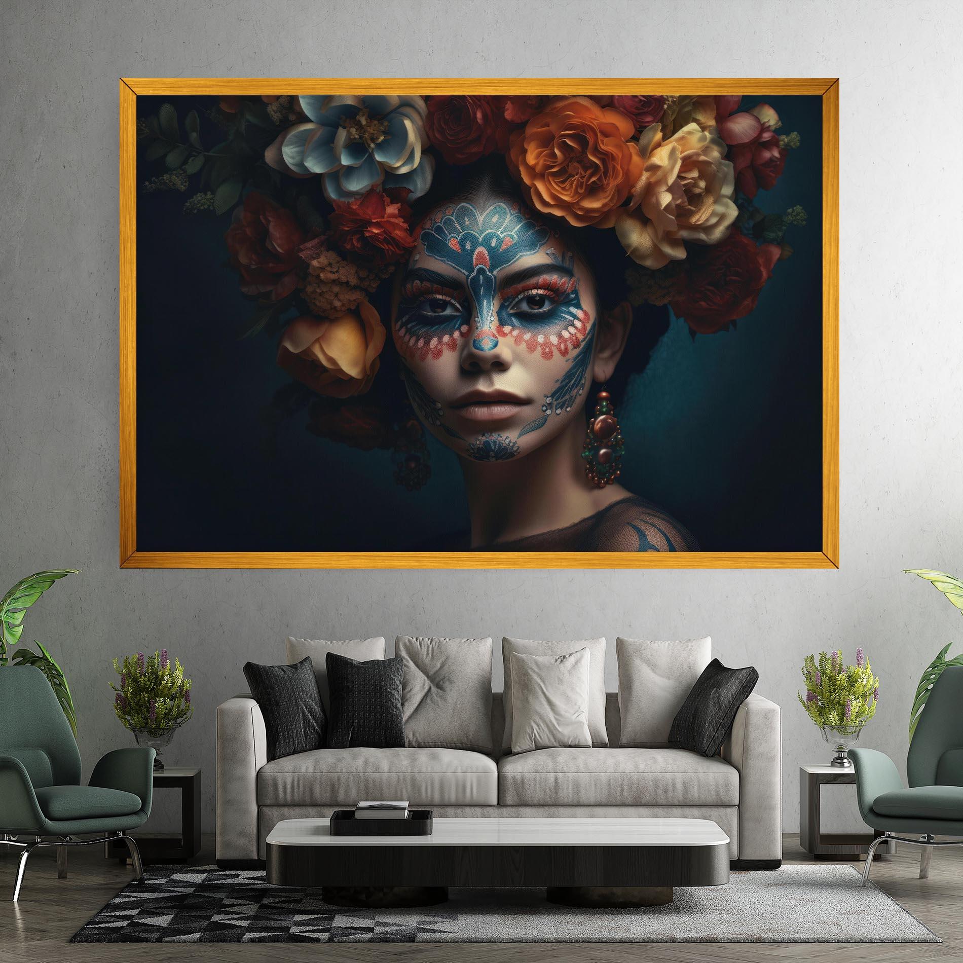 Vászonkép Skull Makeup mockup 7