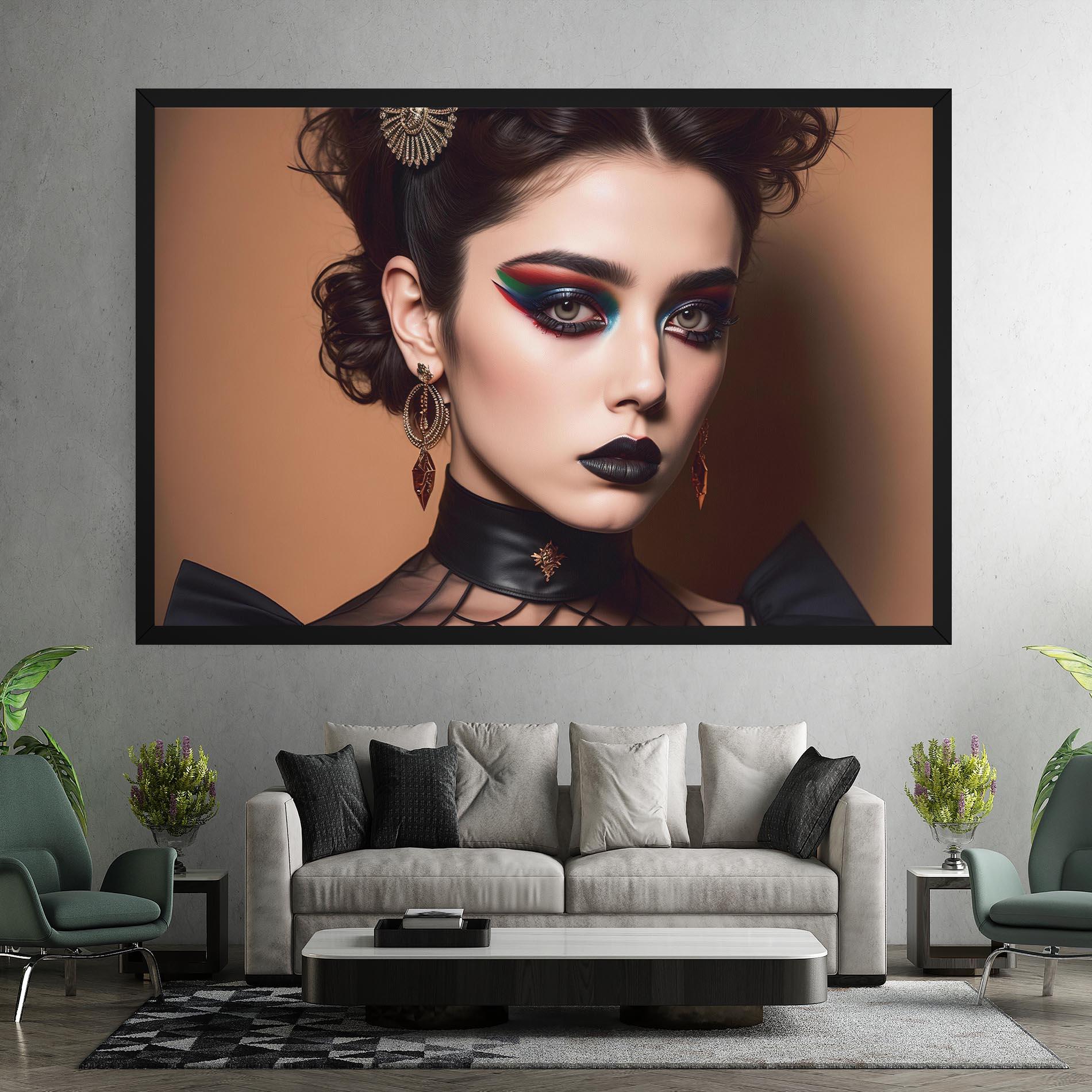 Vászonkép Black Lips Makeup mockup 7