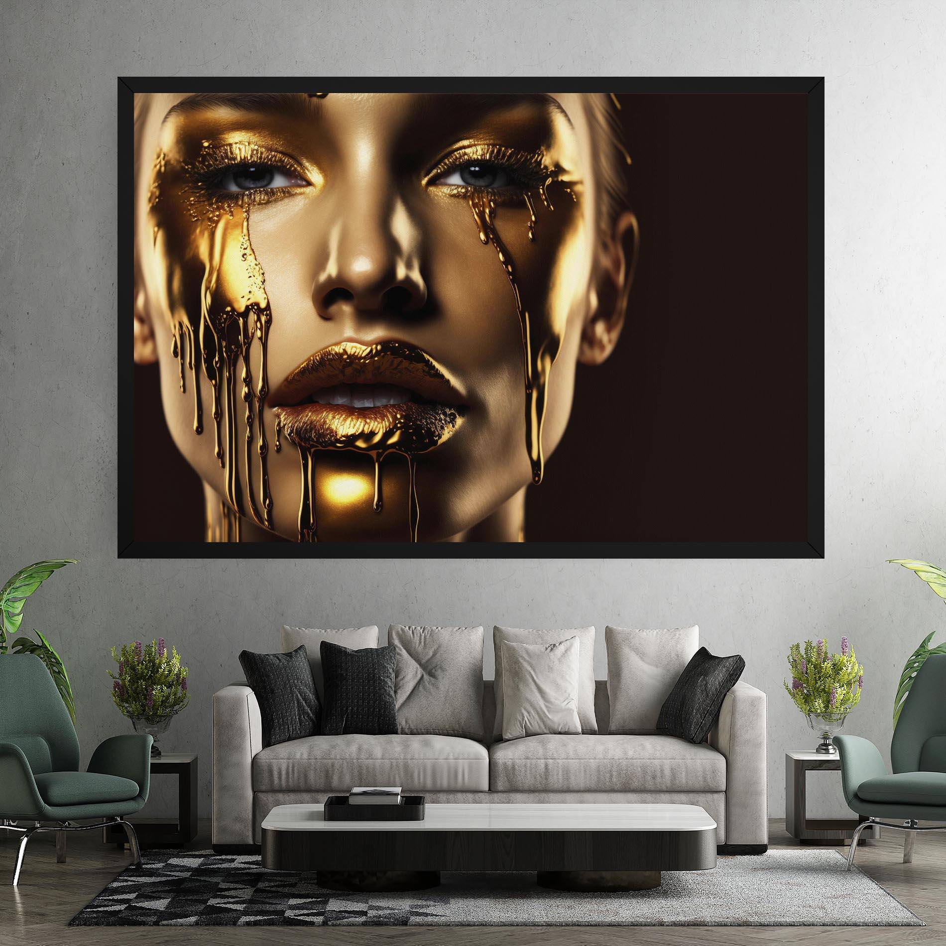Vászonkép Gold Dripping Makeup mockup 7