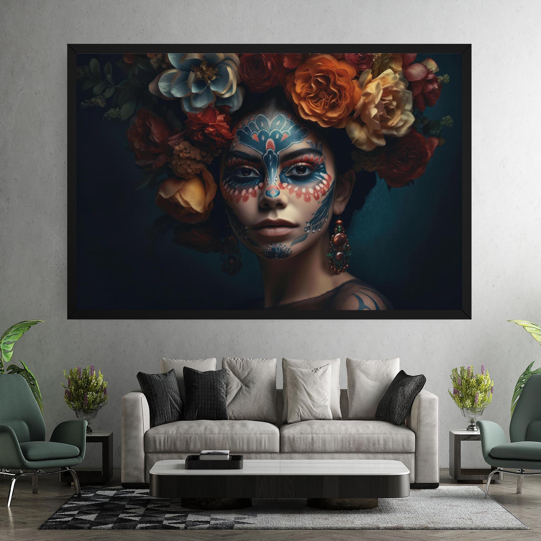 Vászonkép Skull Makeup mockup 7