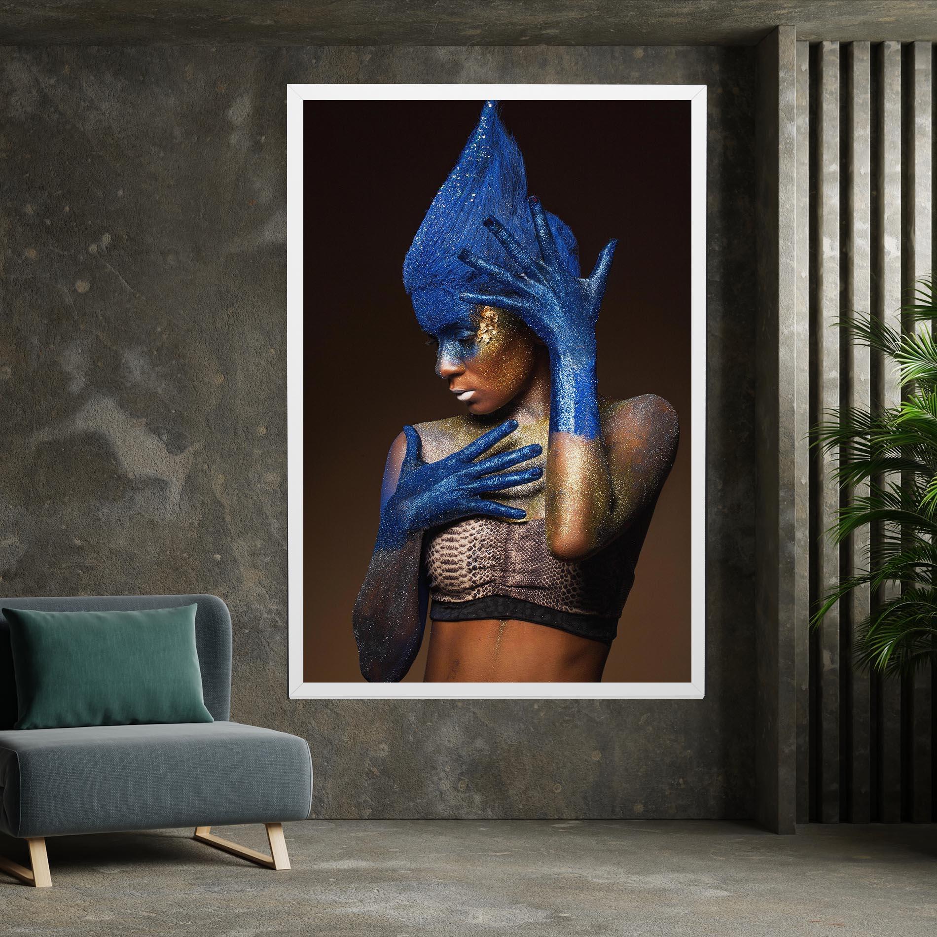 Vászonkép Blue Hands Makeup mockup 7