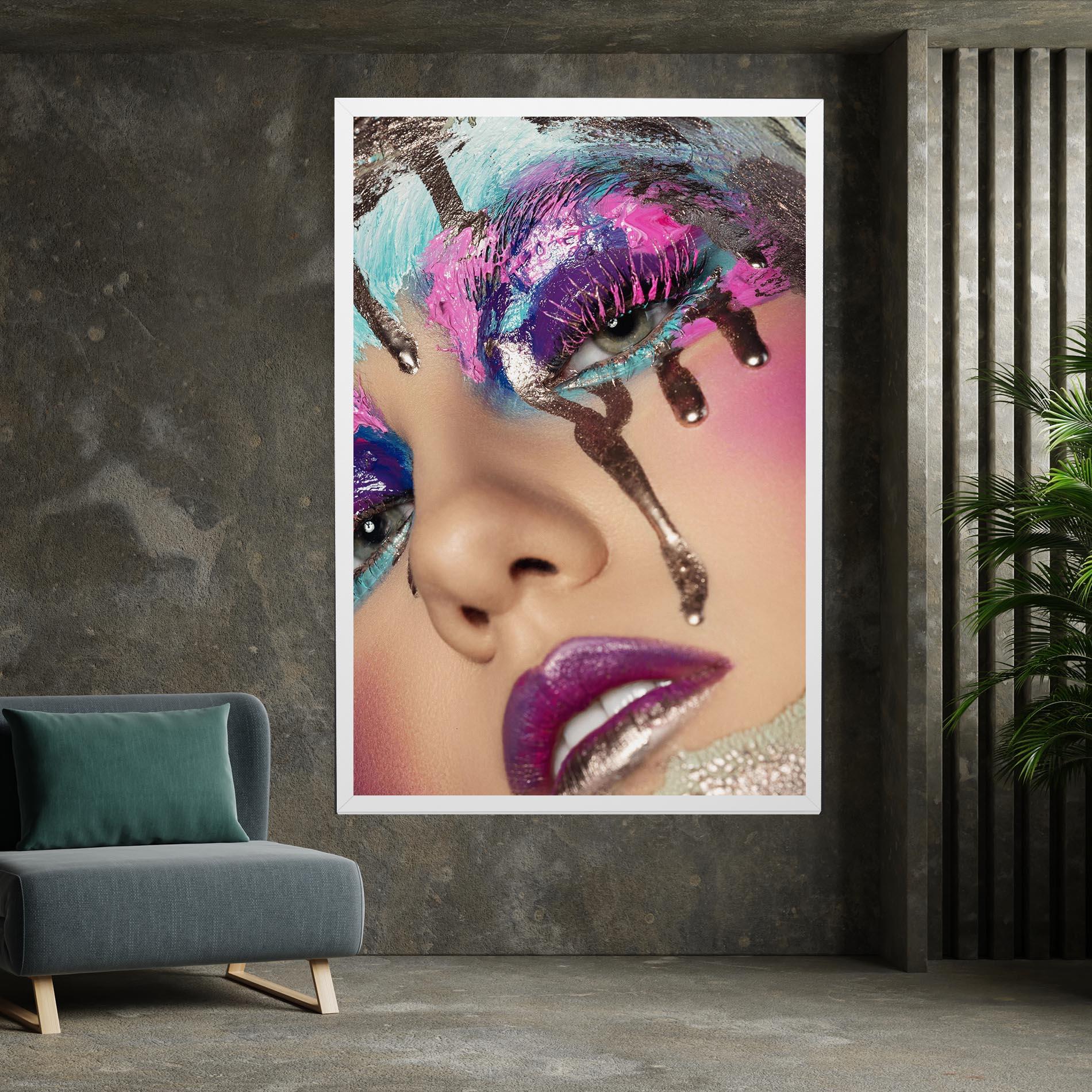 Vászonkép Pretty Pink Eyelashes mockup 7