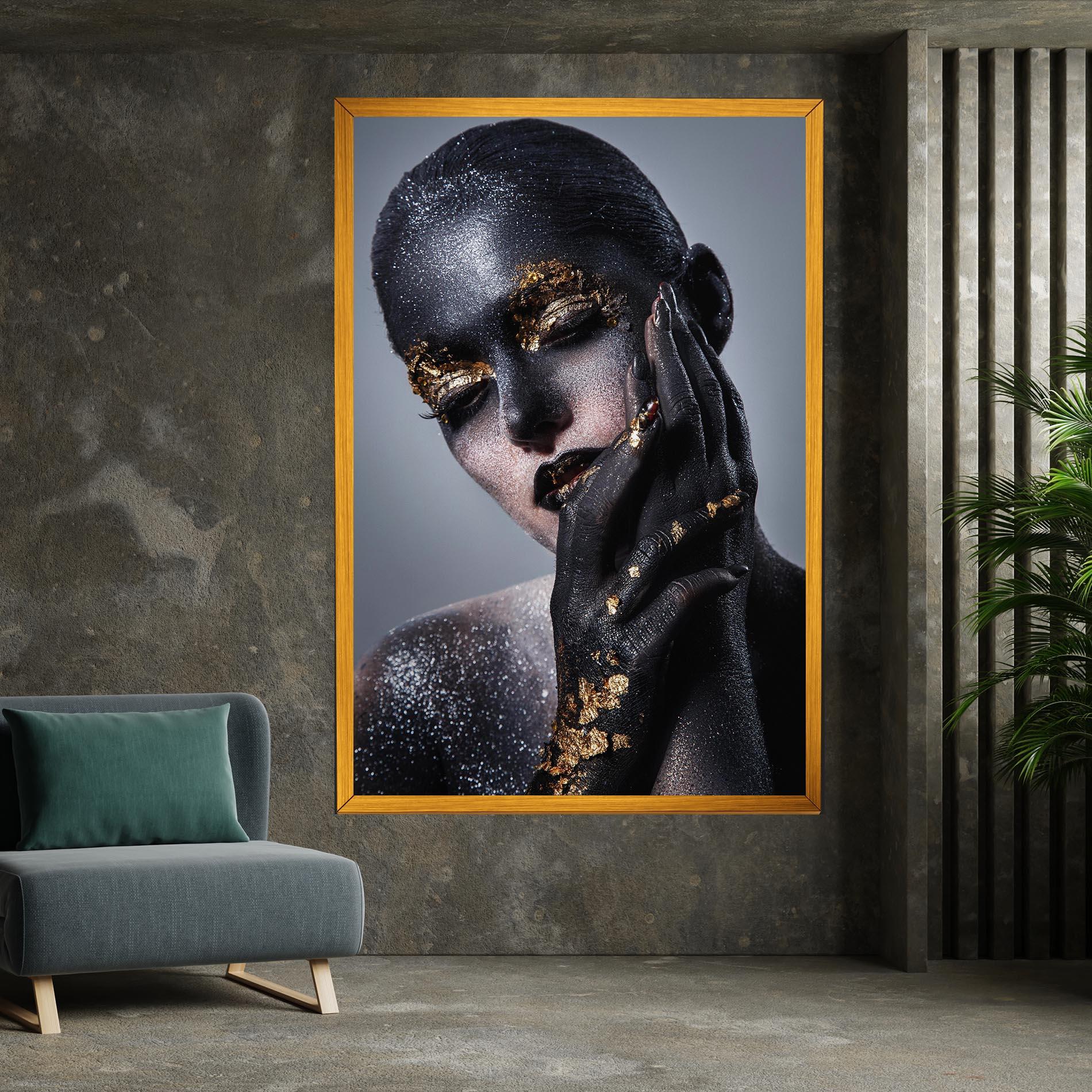 Vászonkép Black Artistic Makeup mockup 7
