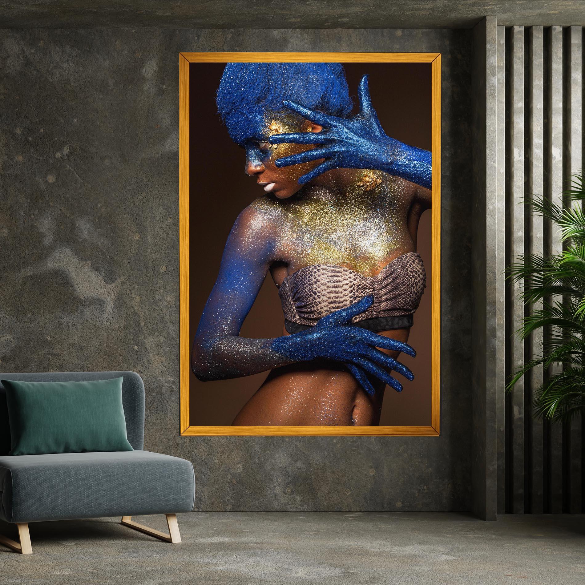 Vászonkép Blue Hair Make Up mockup 7