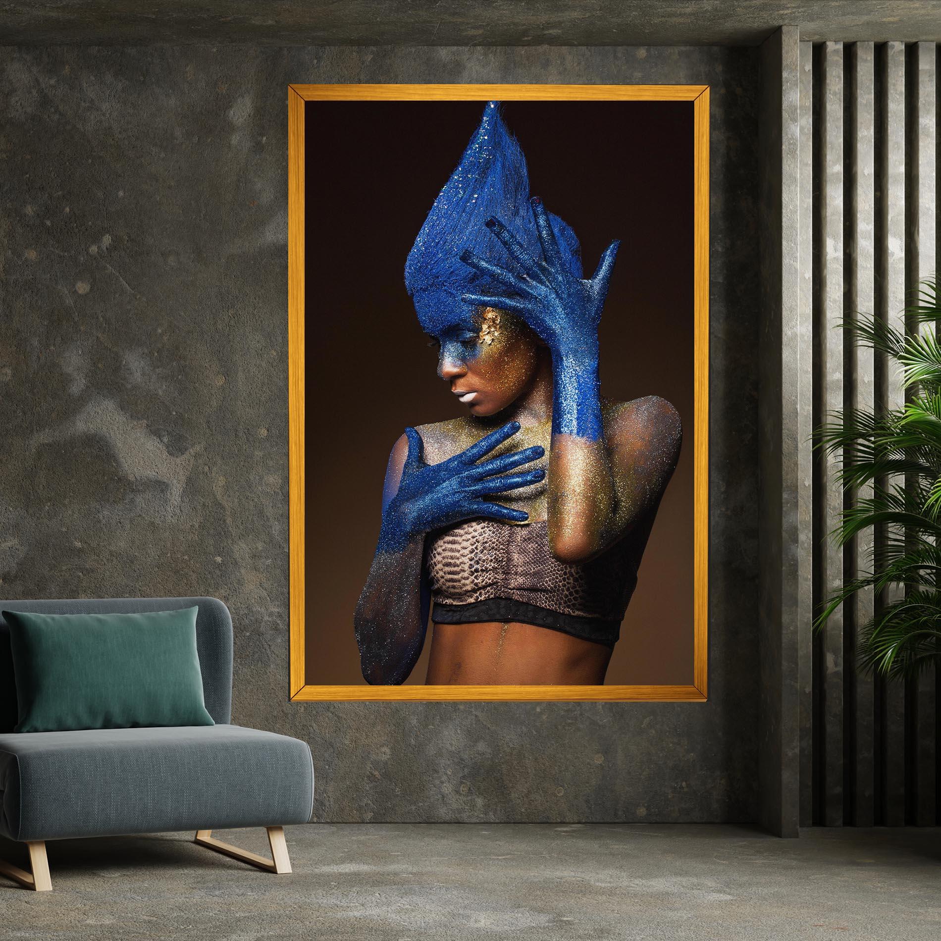 Vászonkép Blue Hands Makeup mockup 7