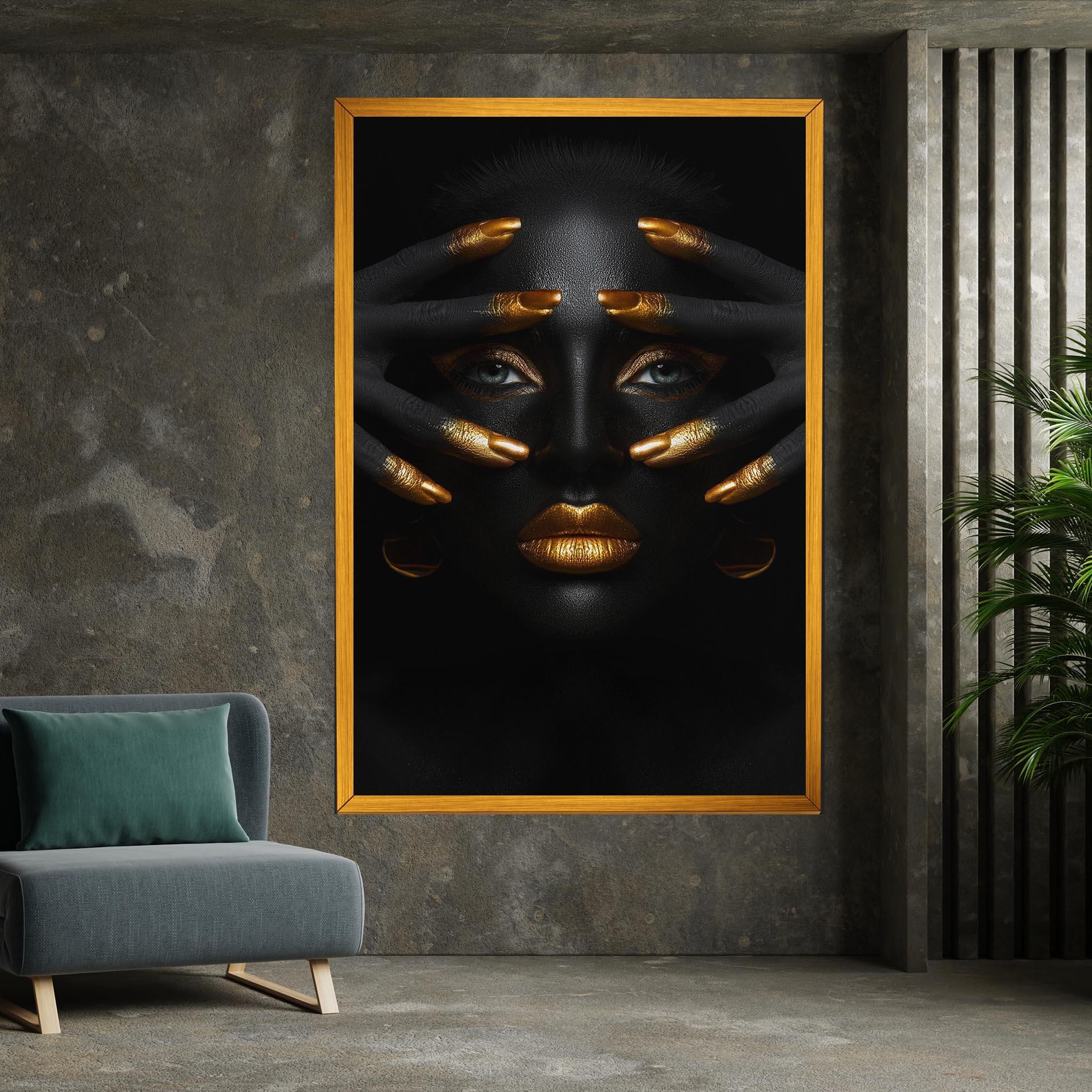 Vászonkép Gold Makeup Fingertips mockup 7