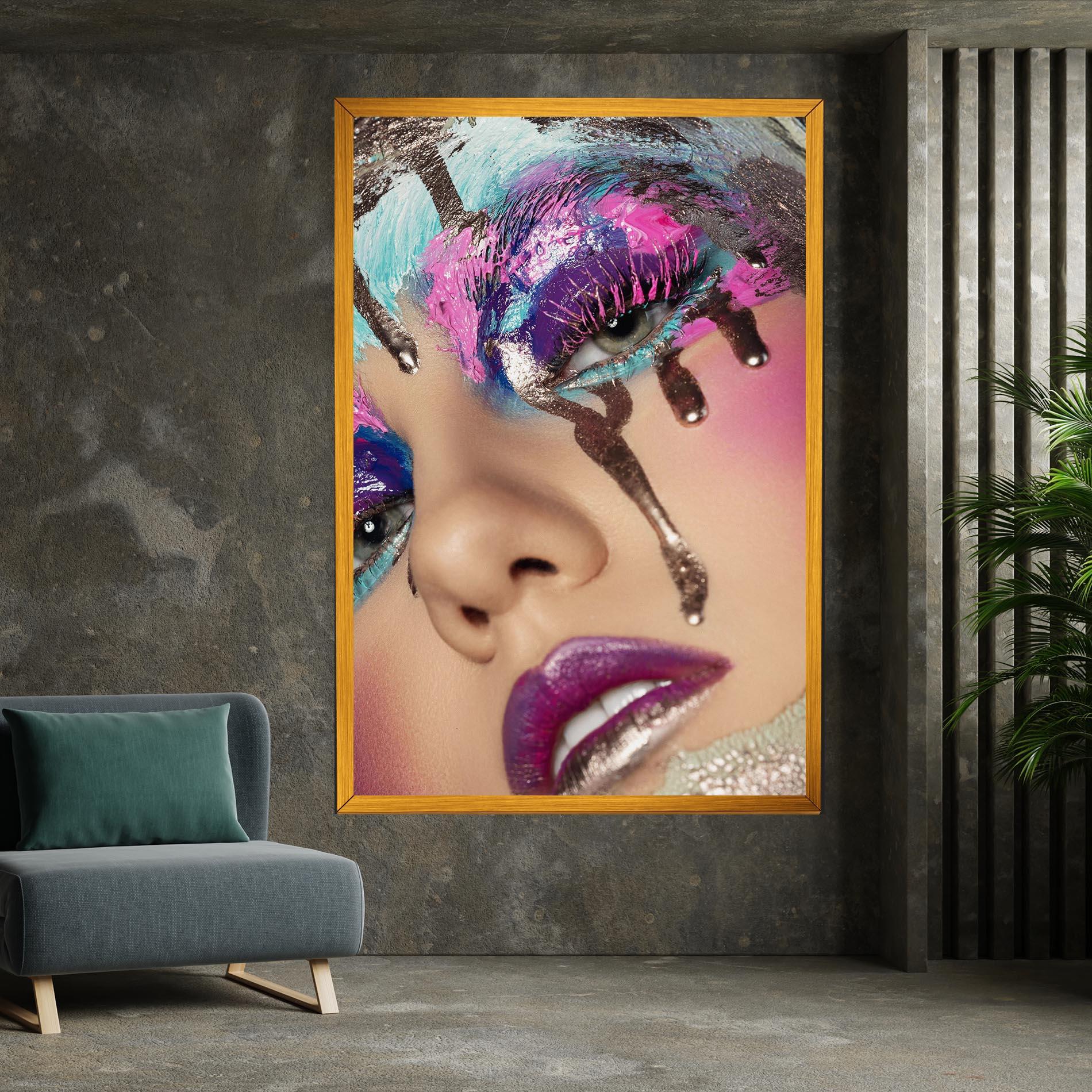 Vászonkép Pretty Pink Eyelashes mockup 7