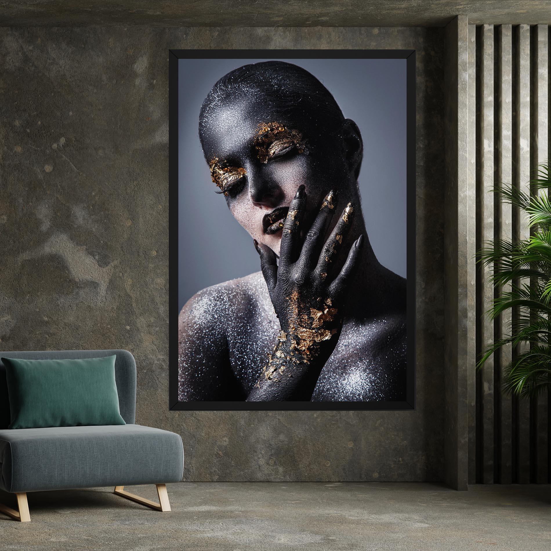 Vászonkép Artistic Black Makeup mockup 7