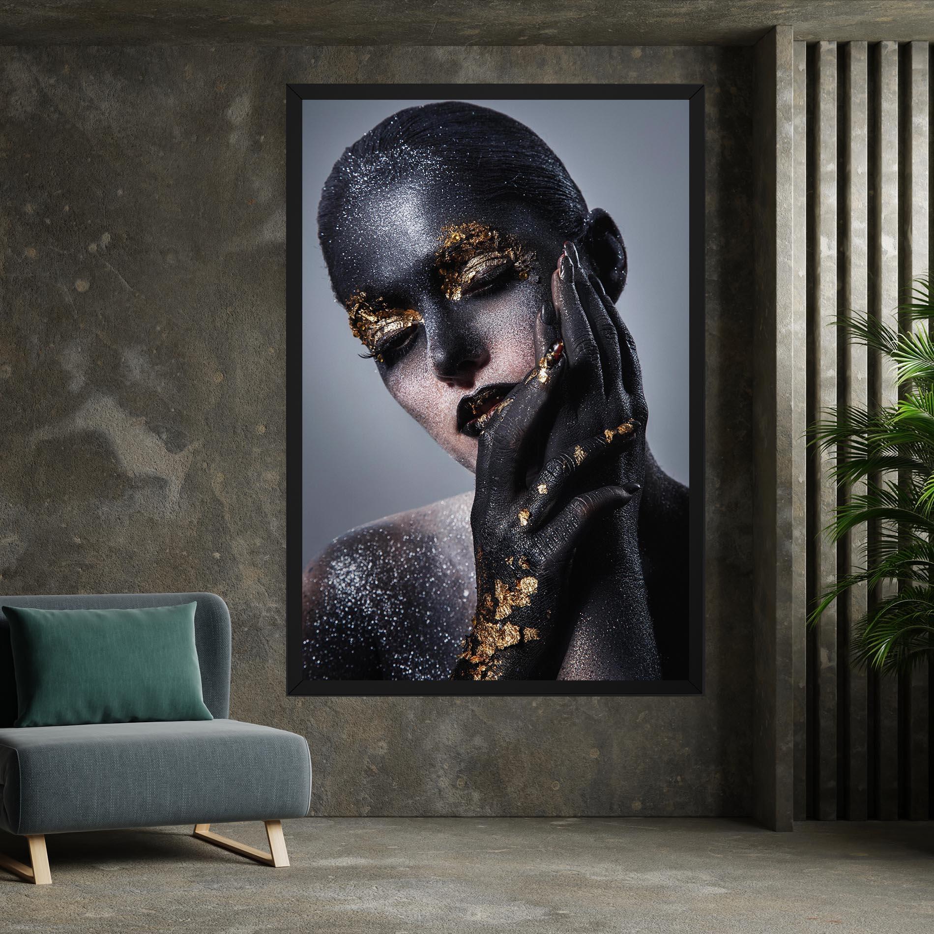 Vászonkép Black Artistic Makeup mockup 7