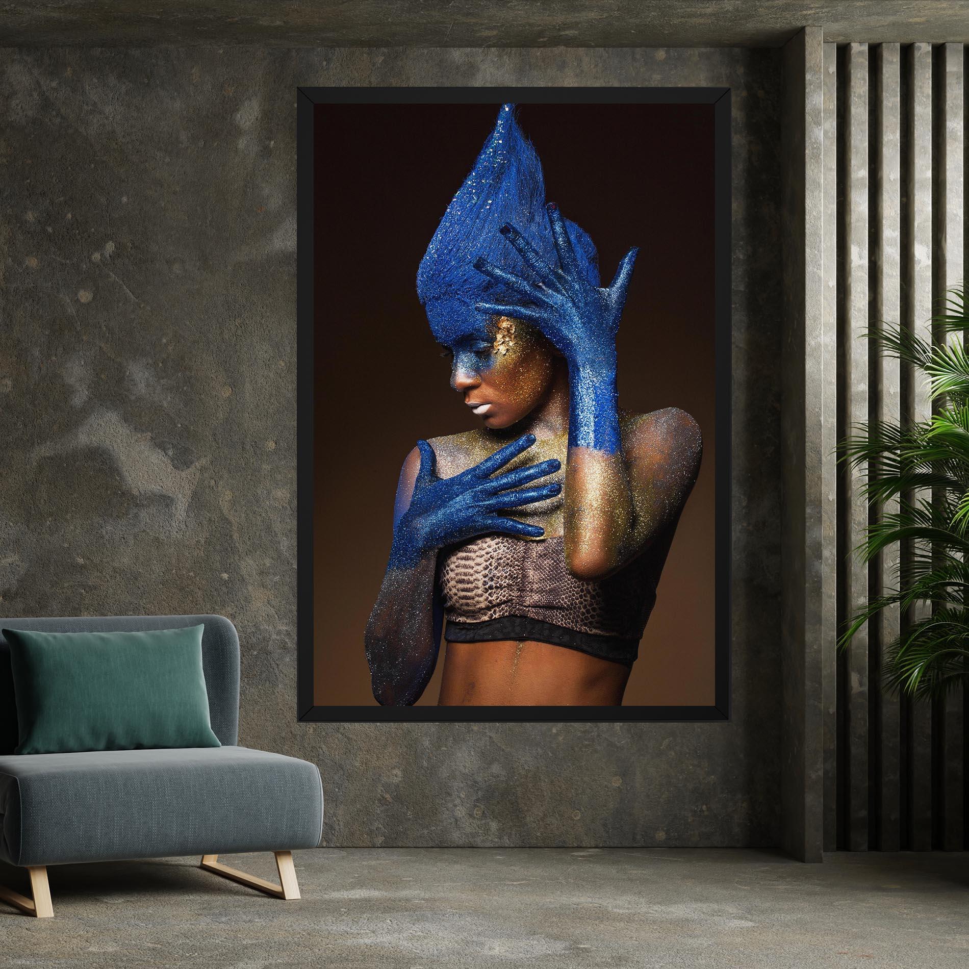 Vászonkép Blue Hands Makeup mockup 7