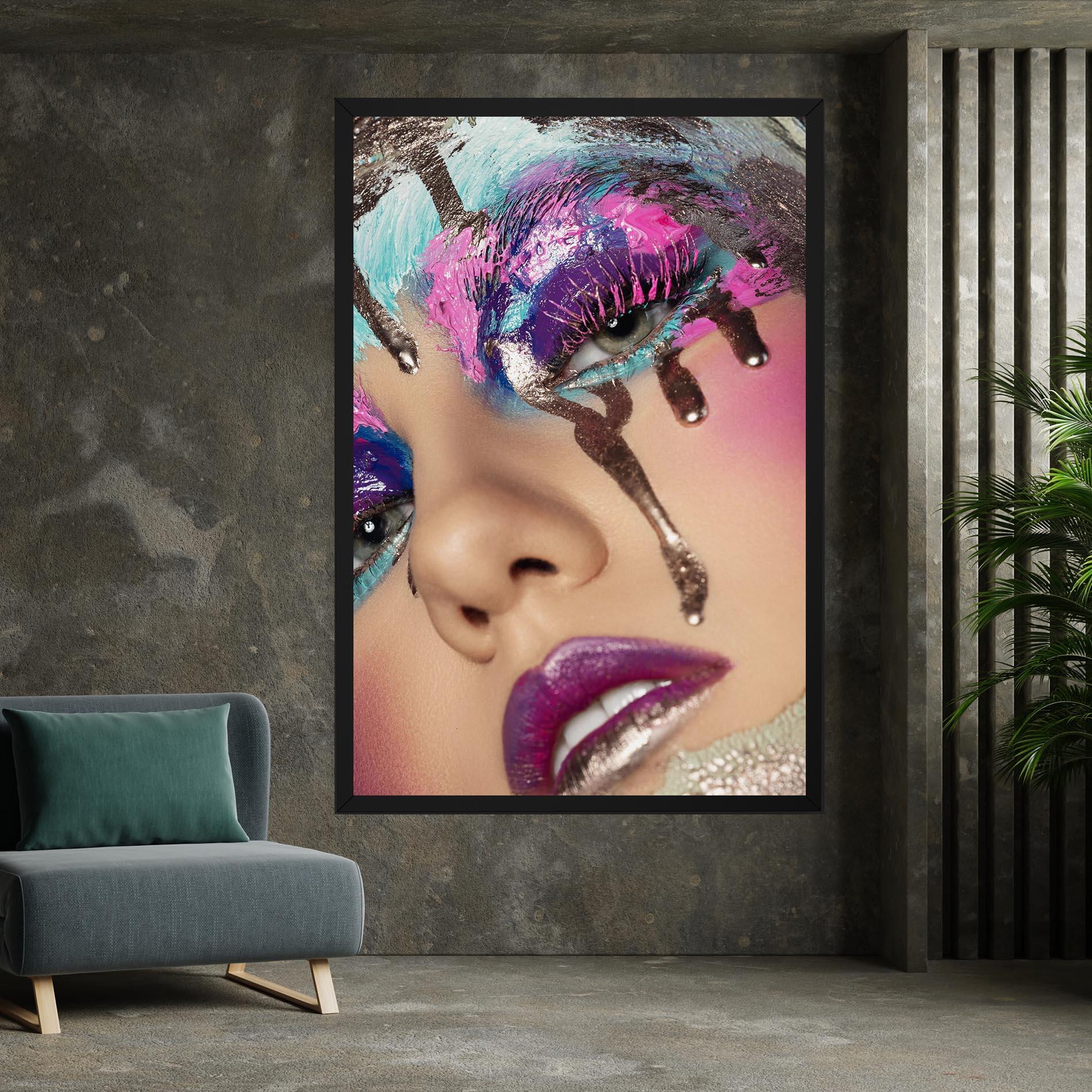 Vászonkép Pretty Pink Eyelashes mockup 7