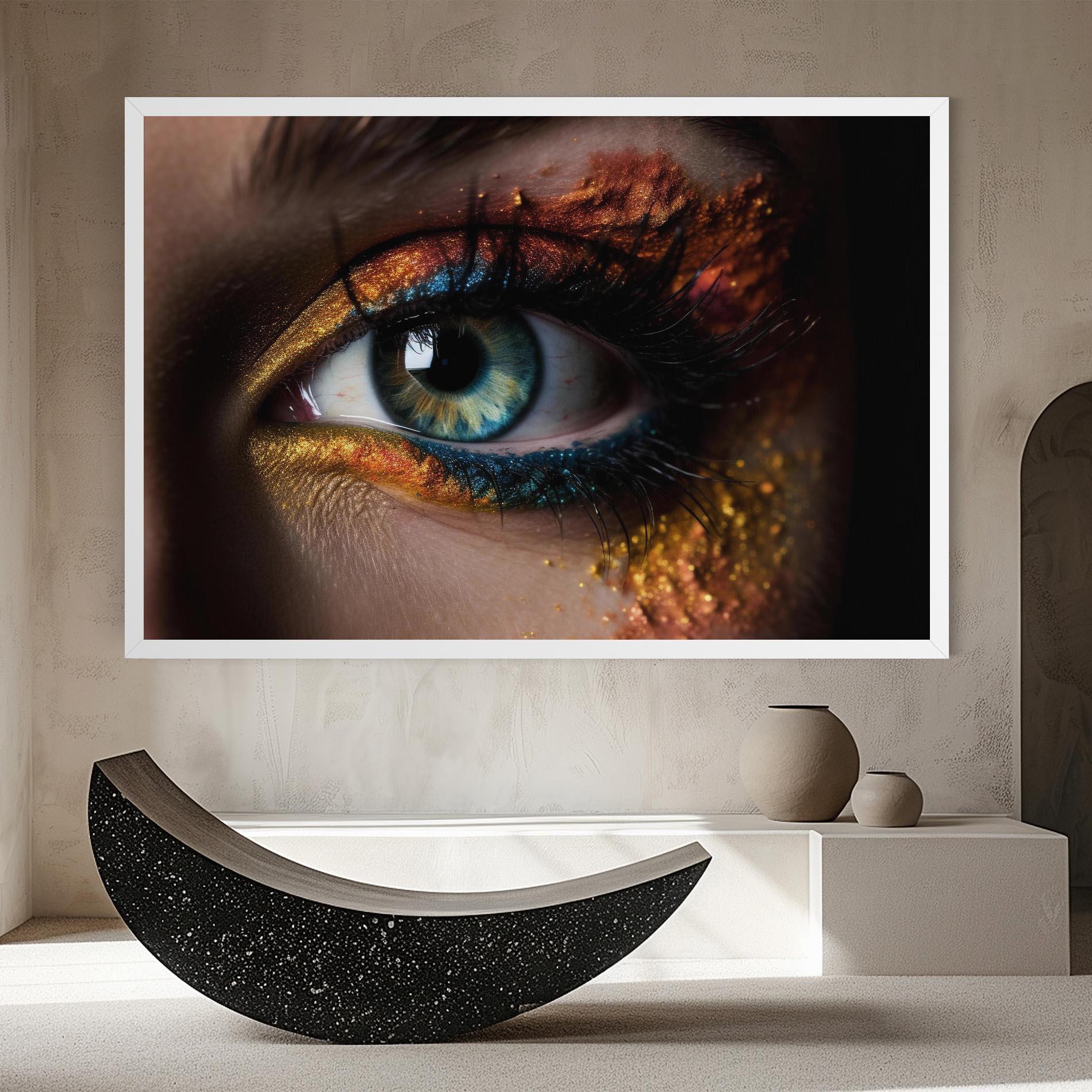 Vászonkép Blue Green Eye Makeup mockup 8