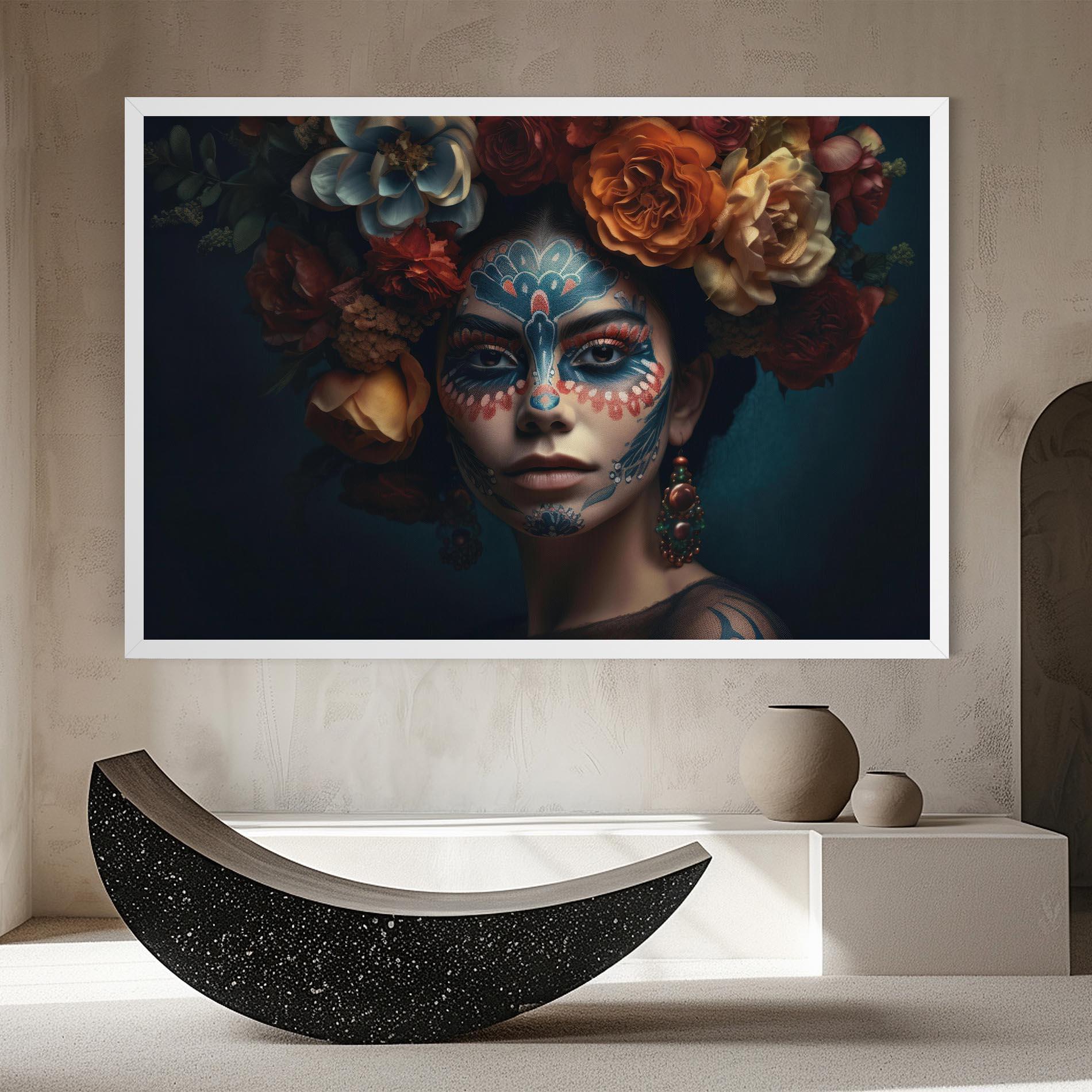 Vászonkép Skull Makeup mockup 8