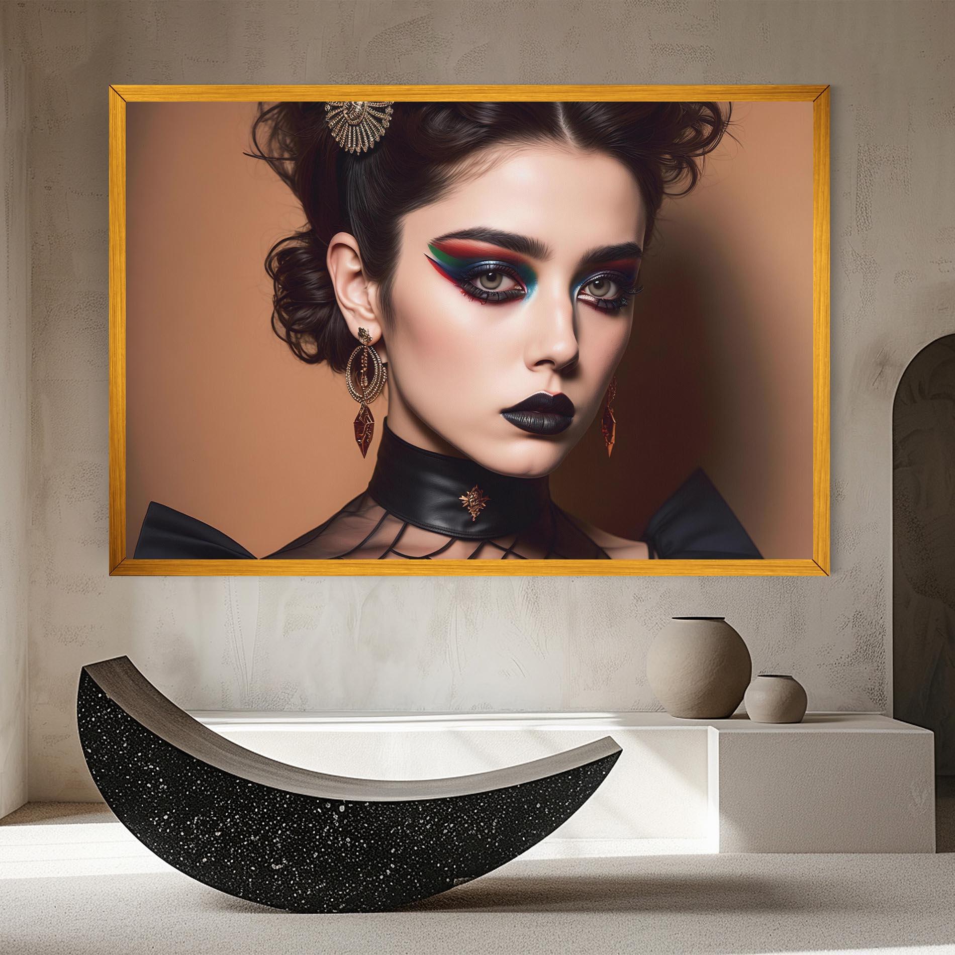 Vászonkép Black Lips Makeup mockup 8