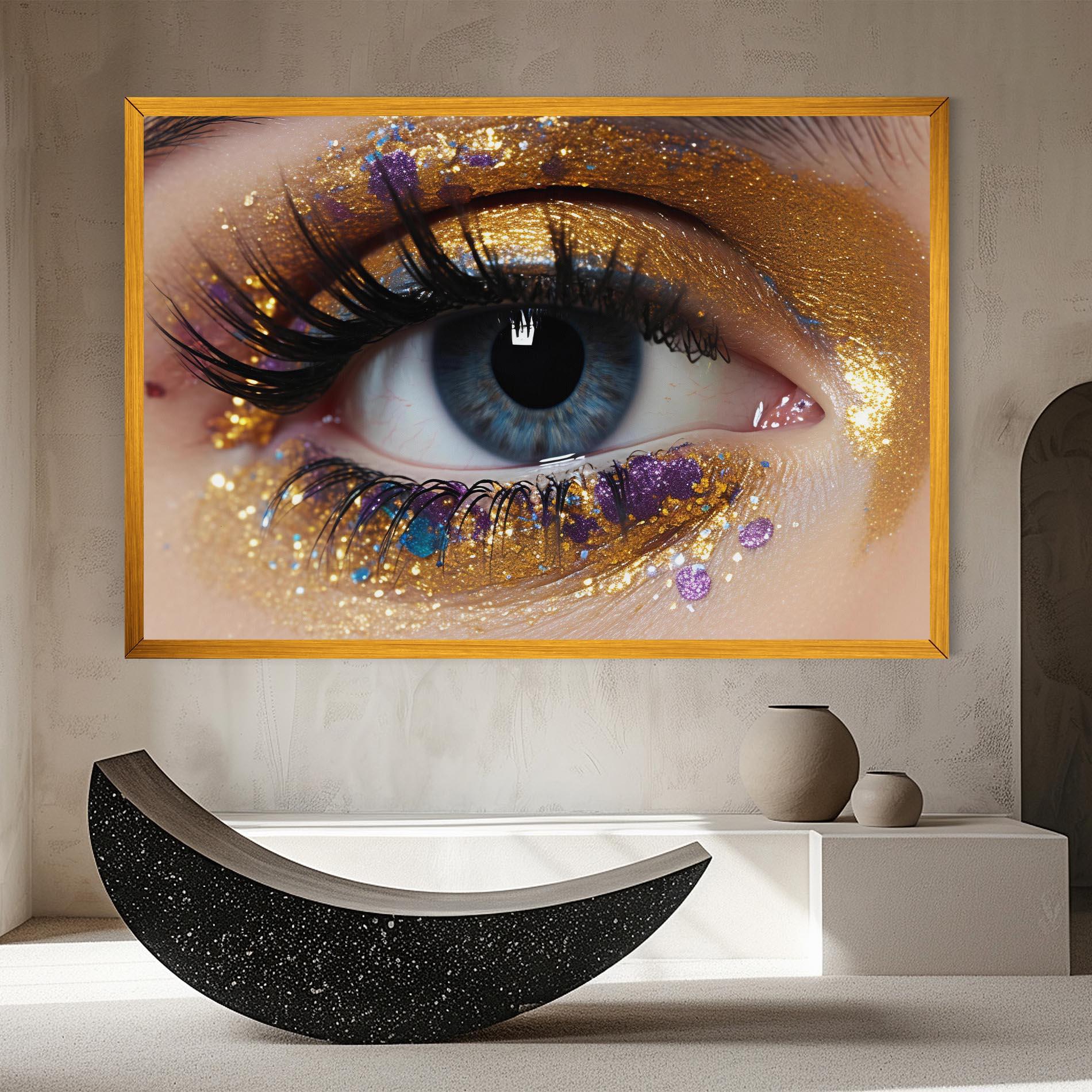 Vászonkép Blue Eye Make Up mockup 8