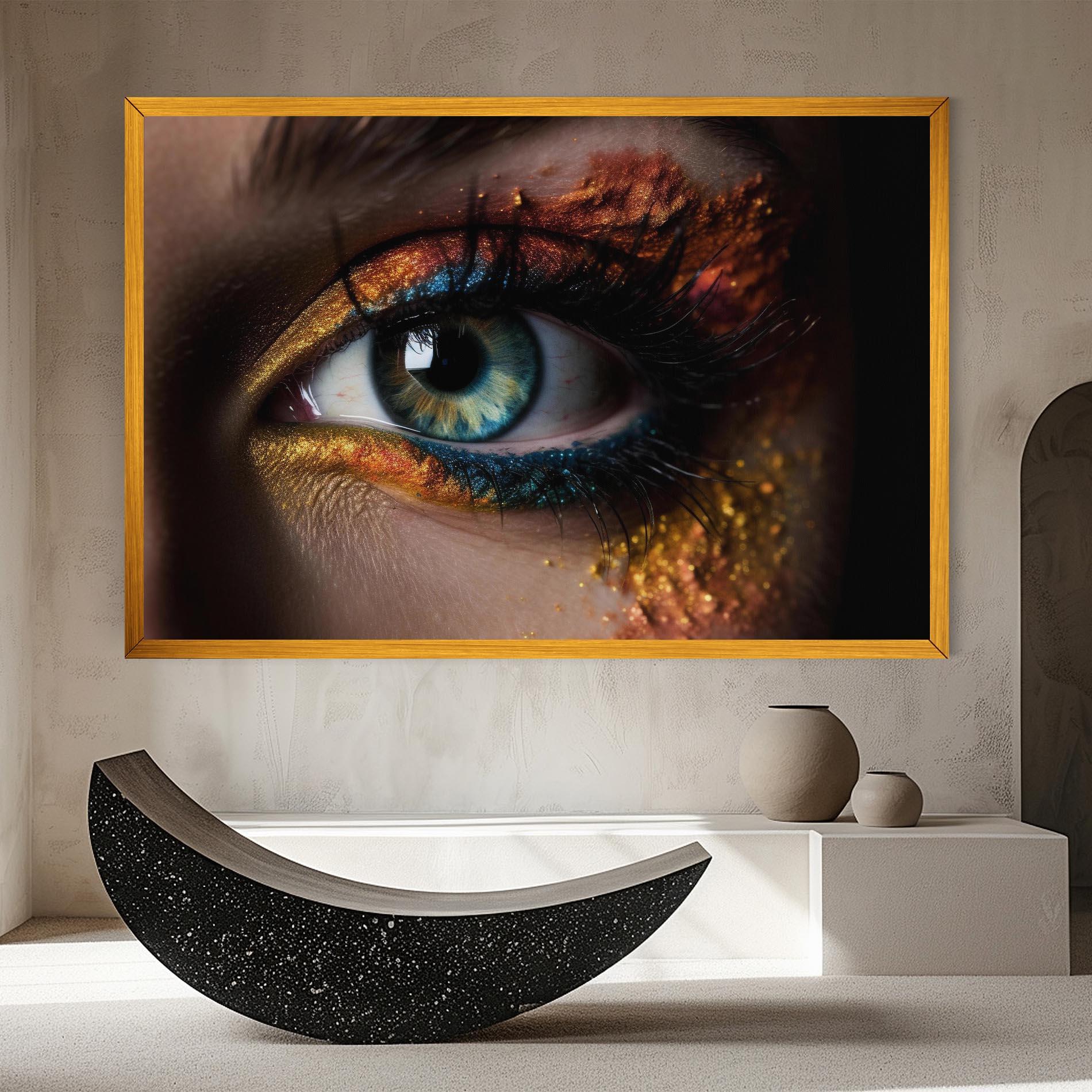 Vászonkép Blue Green Eye Makeup mockup 8