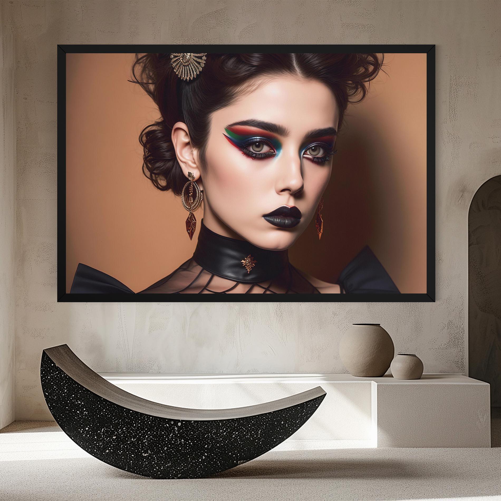 Vászonkép Black Lips Makeup mockup 8