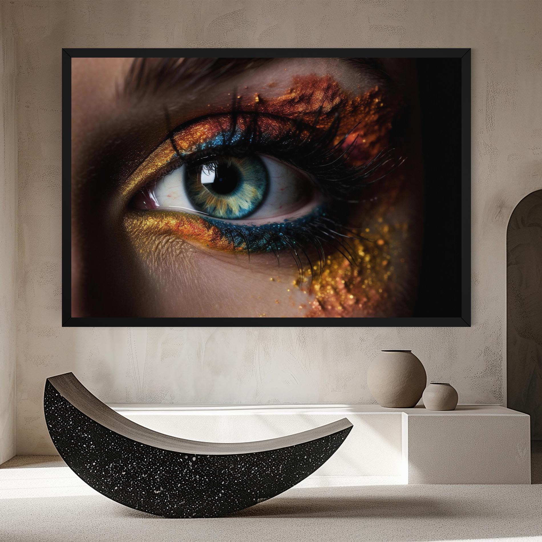 Vászonkép Blue Green Eye Makeup mockup 8