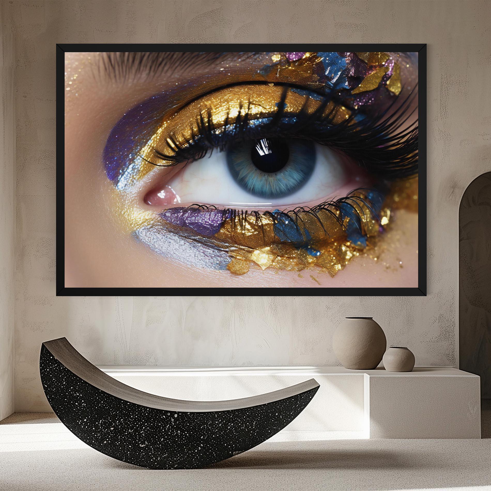 Vászonkép Golden Purple Make Up mockup 8