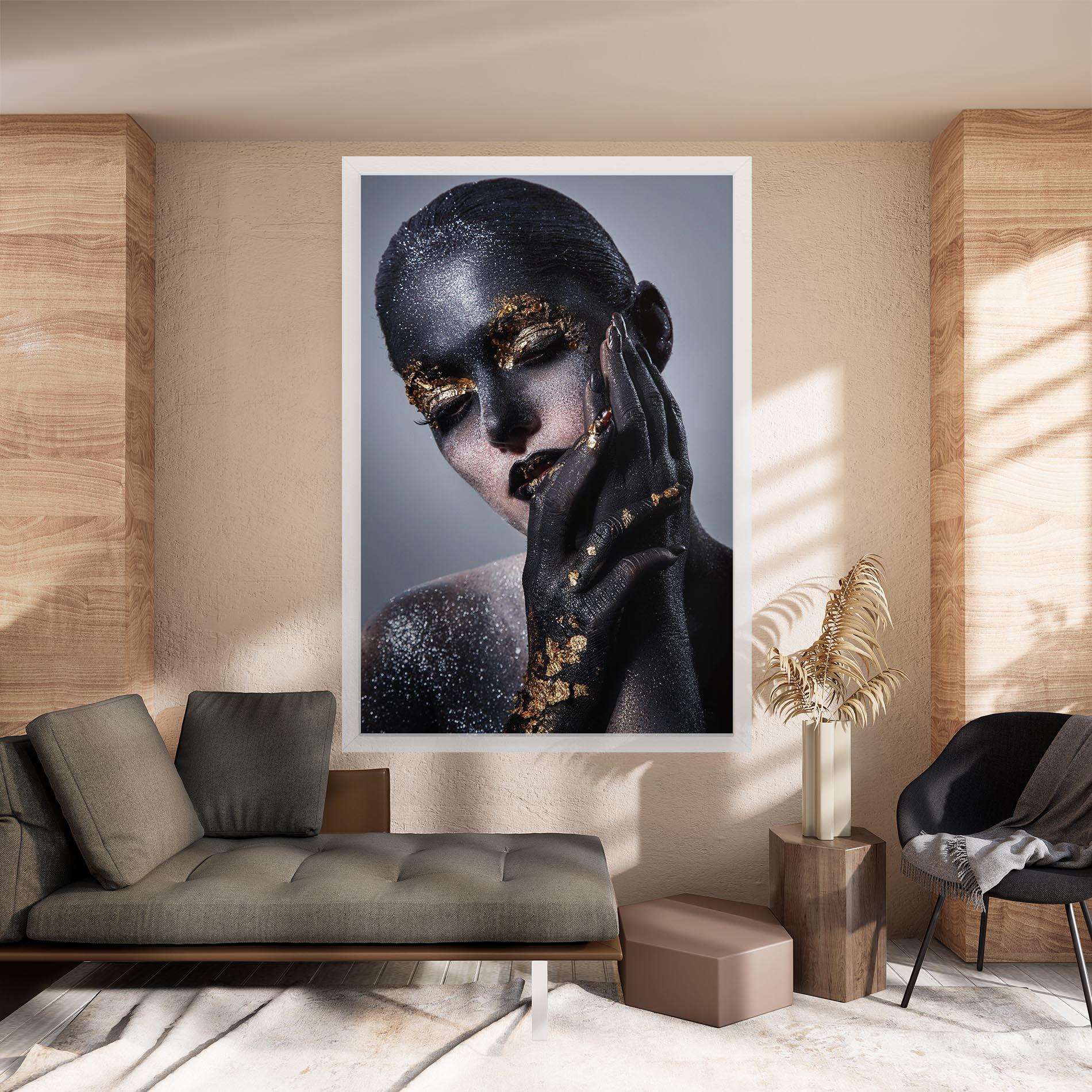 Vászonkép Black Artistic Makeup mockup 8