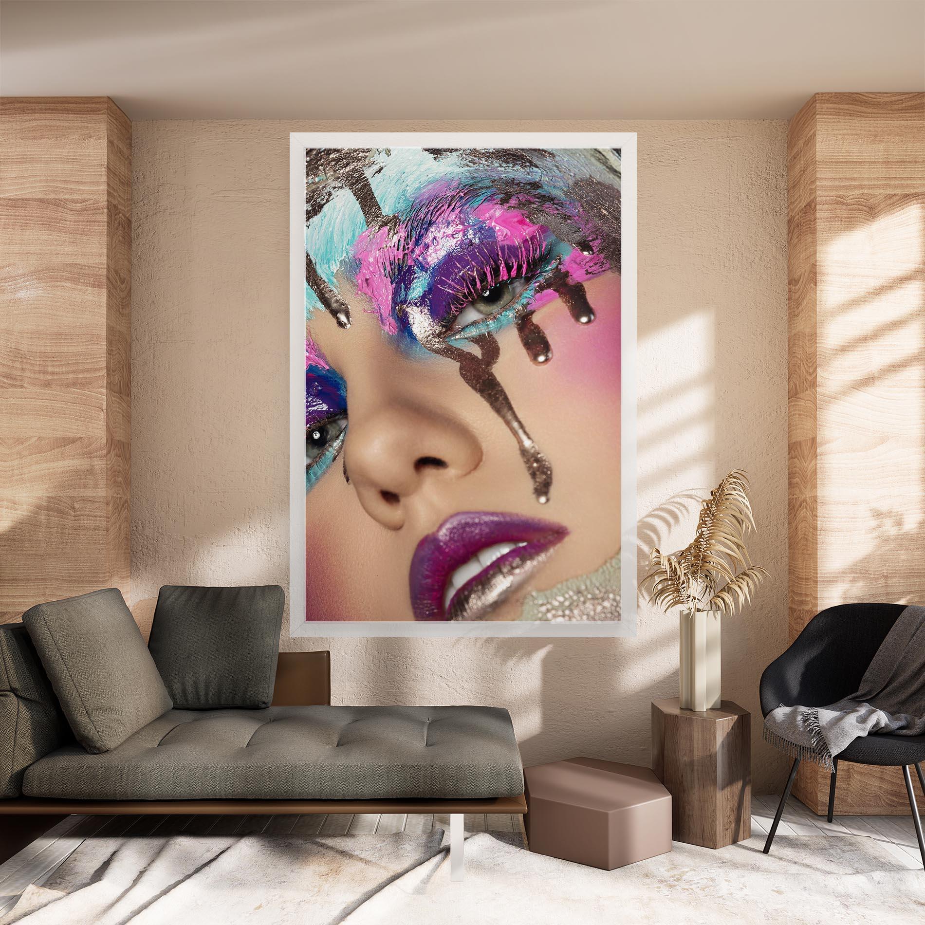 Vászonkép Pretty Pink Eyelashes mockup 8