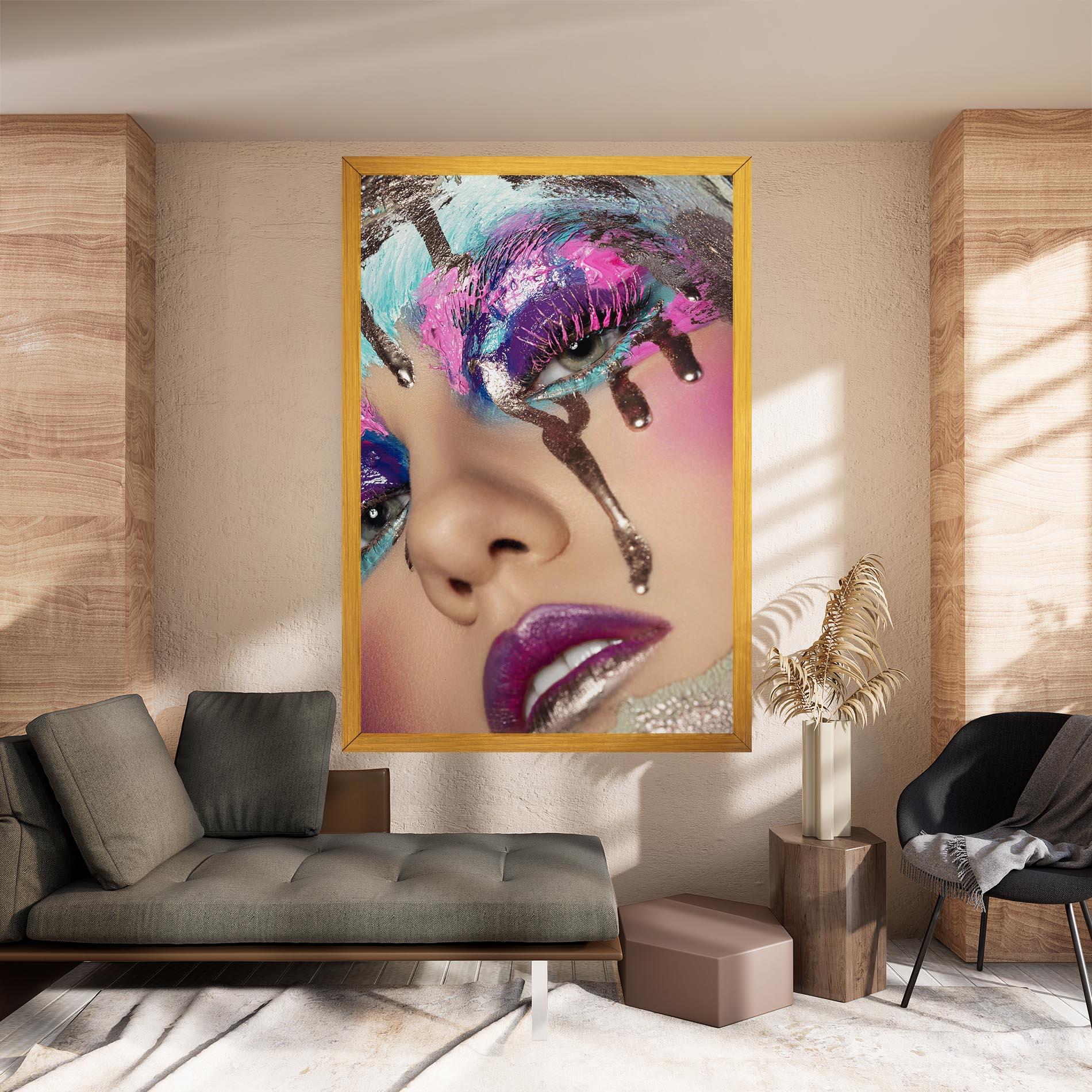 Vászonkép Pretty Pink Eyelashes mockup 8