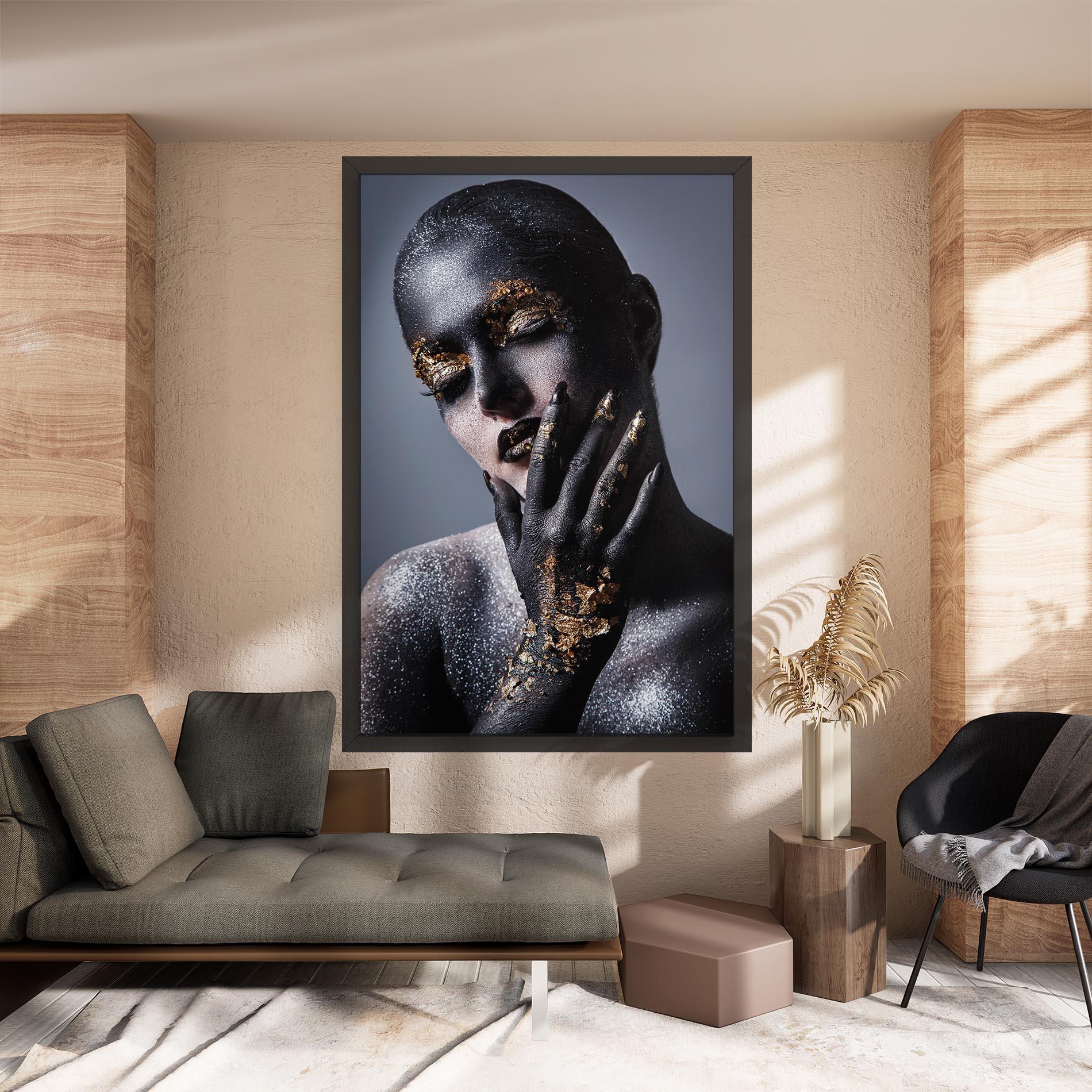 Vászonkép Artistic Black Makeup mockup 8