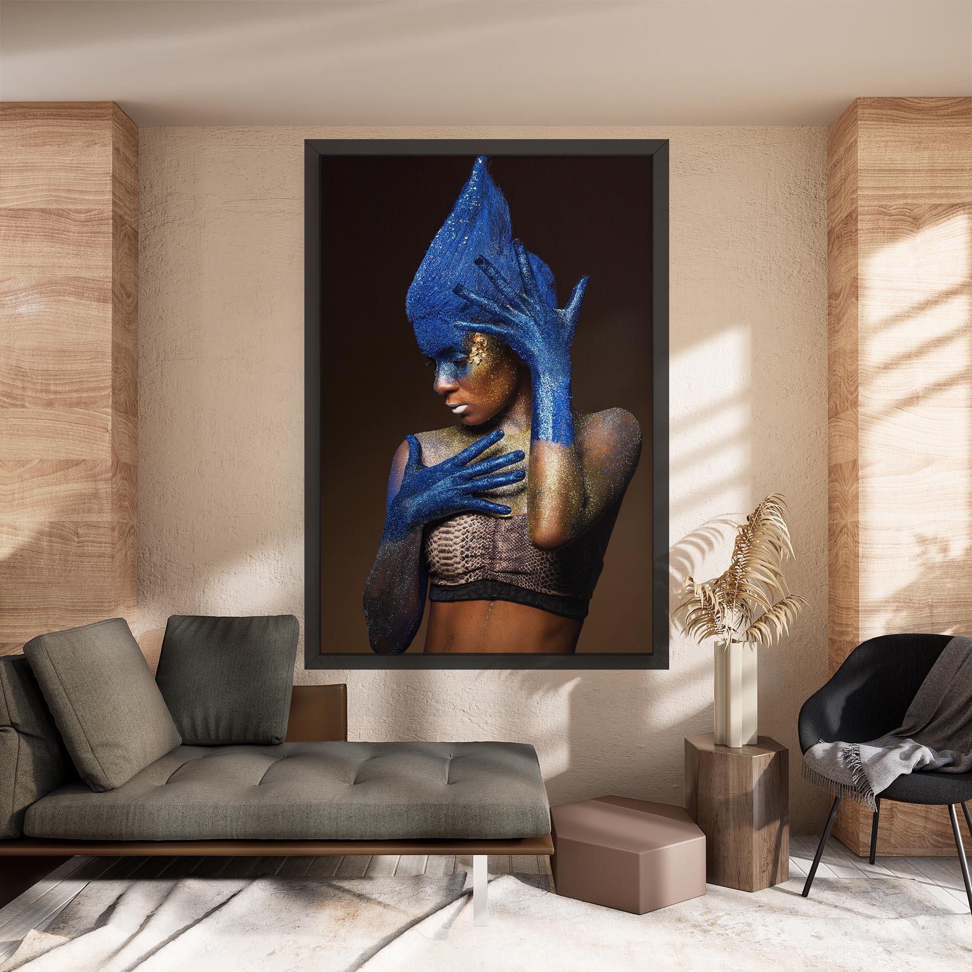 Vászonkép Blue Hands Makeup mockup 8