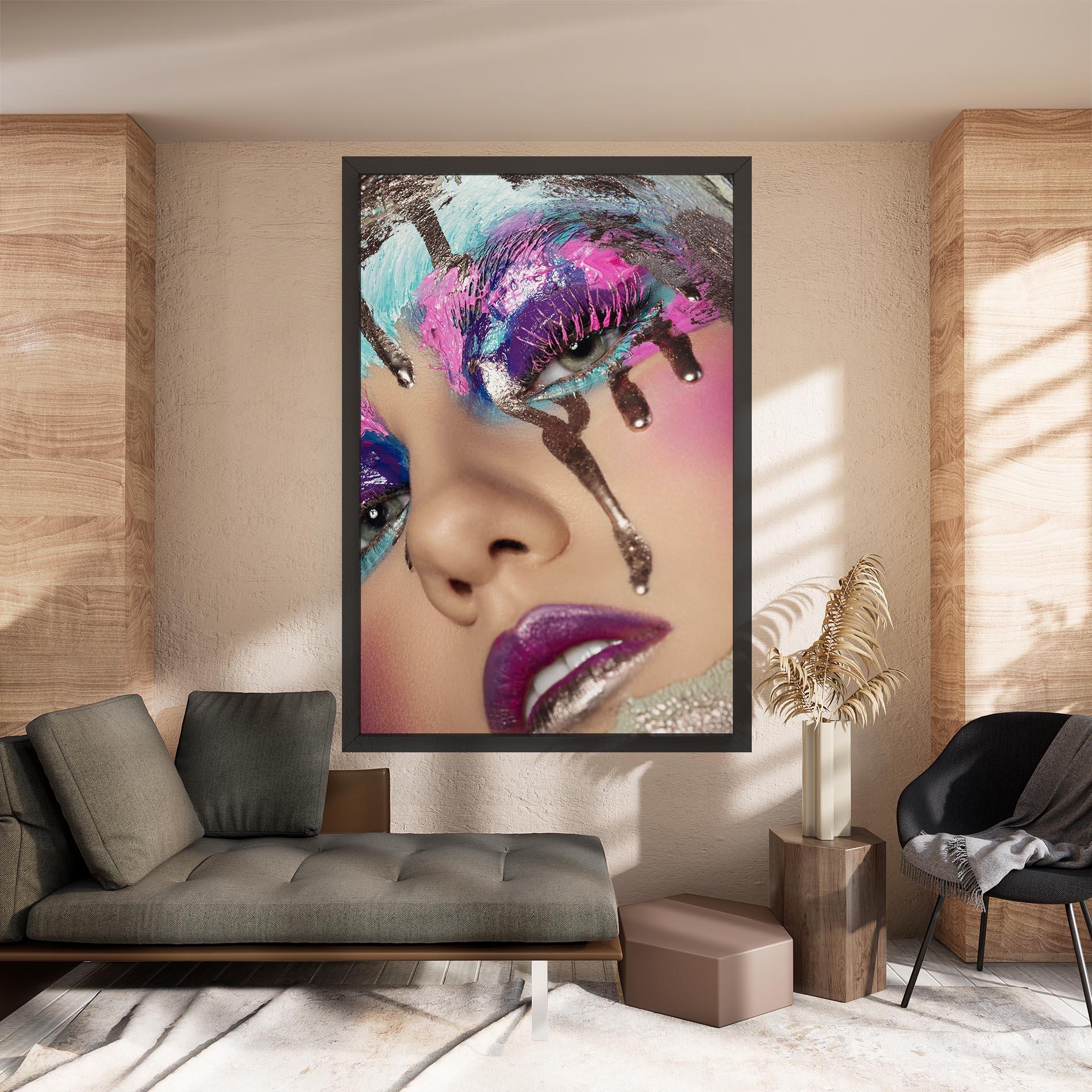 Vászonkép Pretty Pink Eyelashes mockup 8