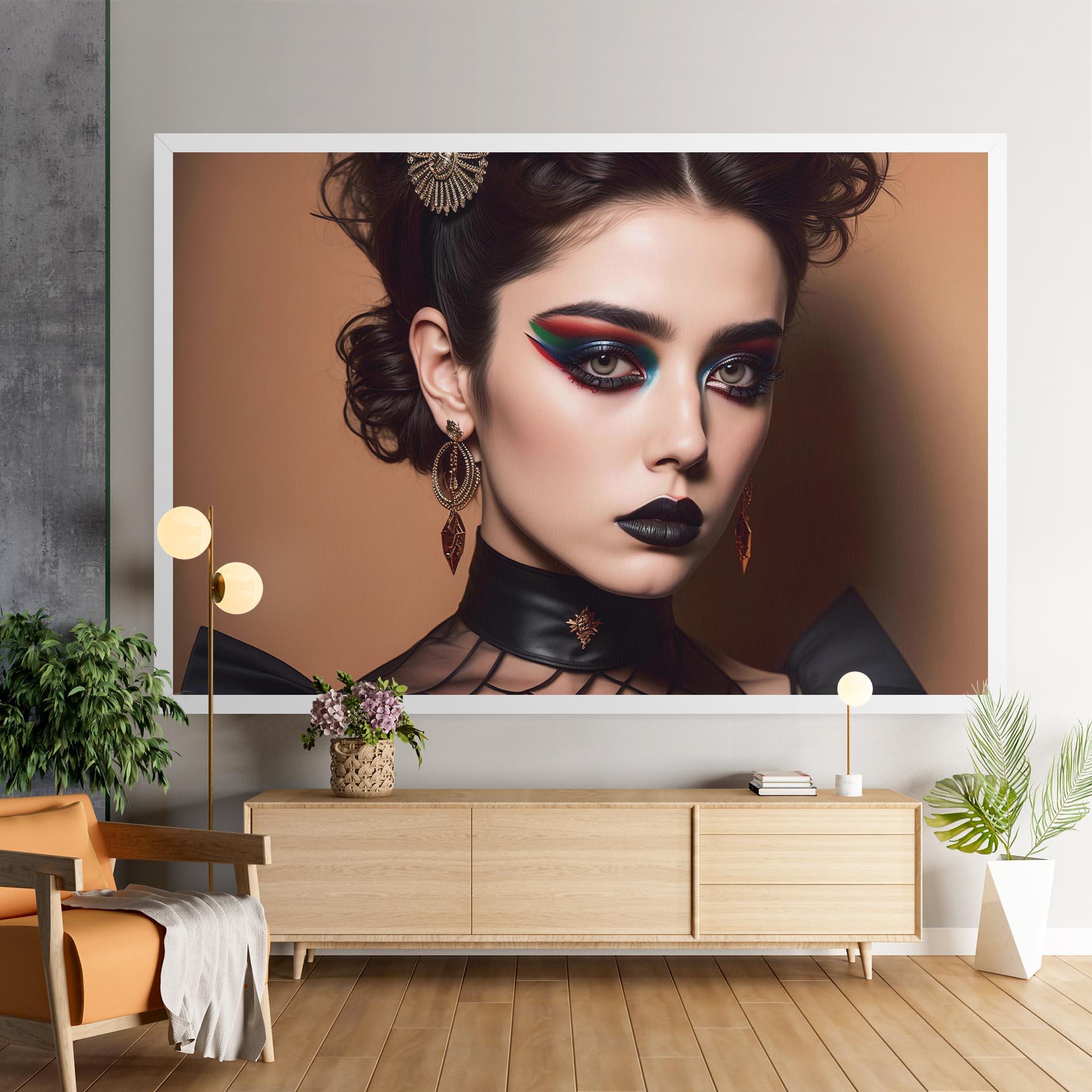 Vászonkép Black Lips Makeup mockup 9