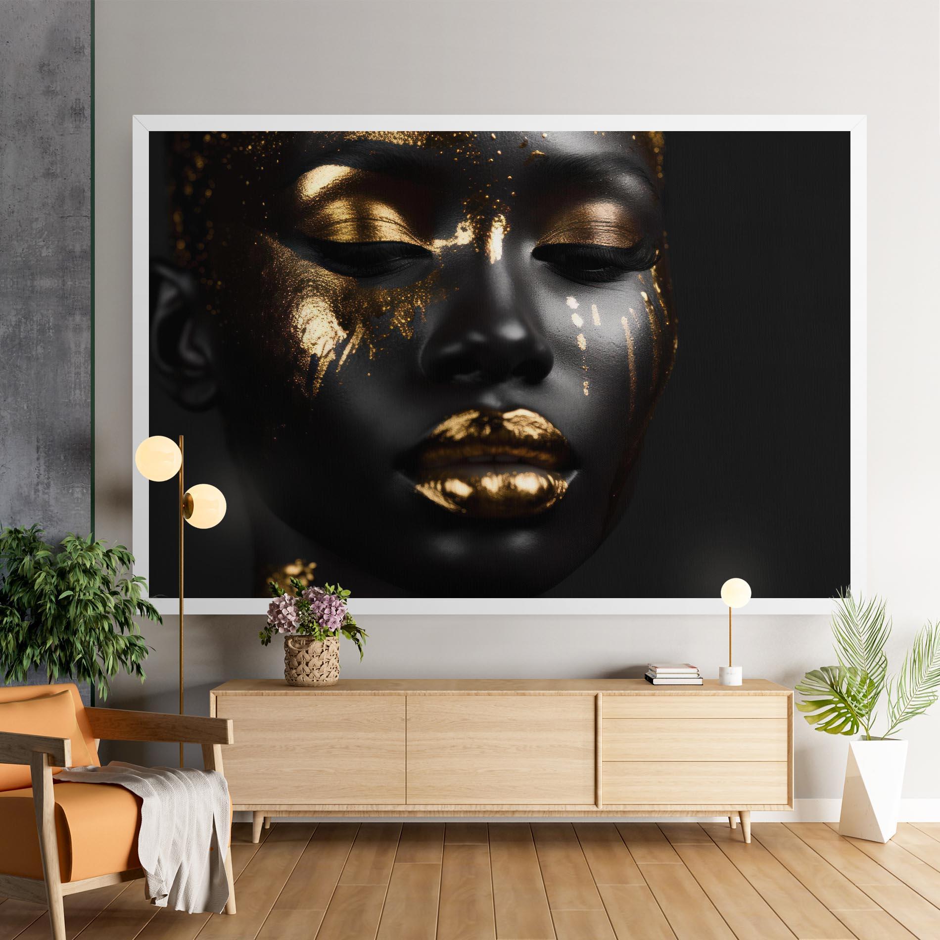 Vászonkép Gold Eyes Makeup mockup 9