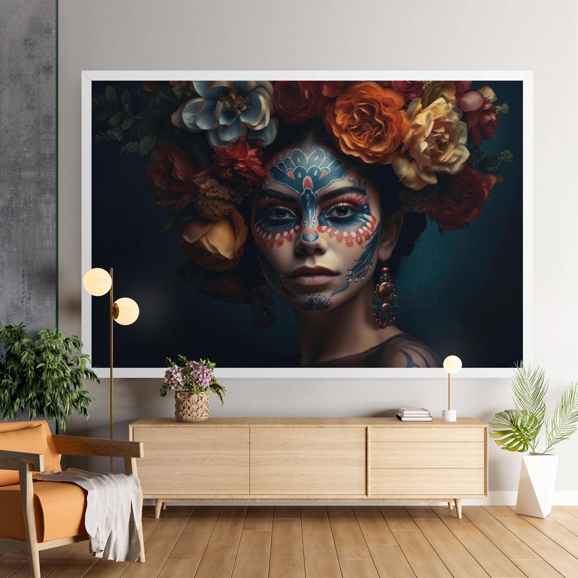 Vászonkép Skull Makeup mockup 9