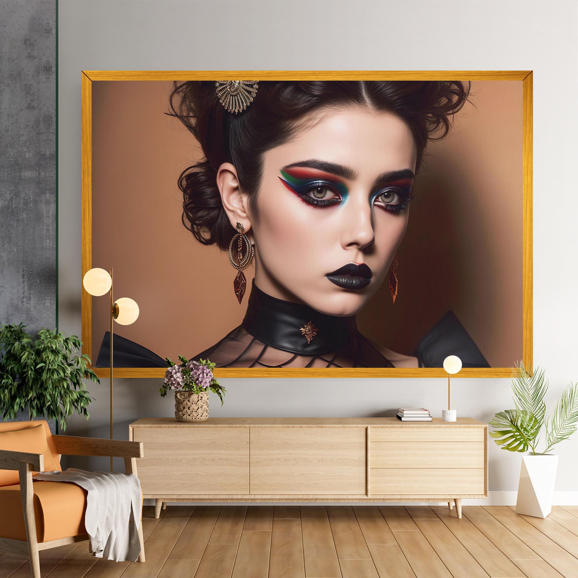 Vászonkép Black Lips Makeup mockup 9
