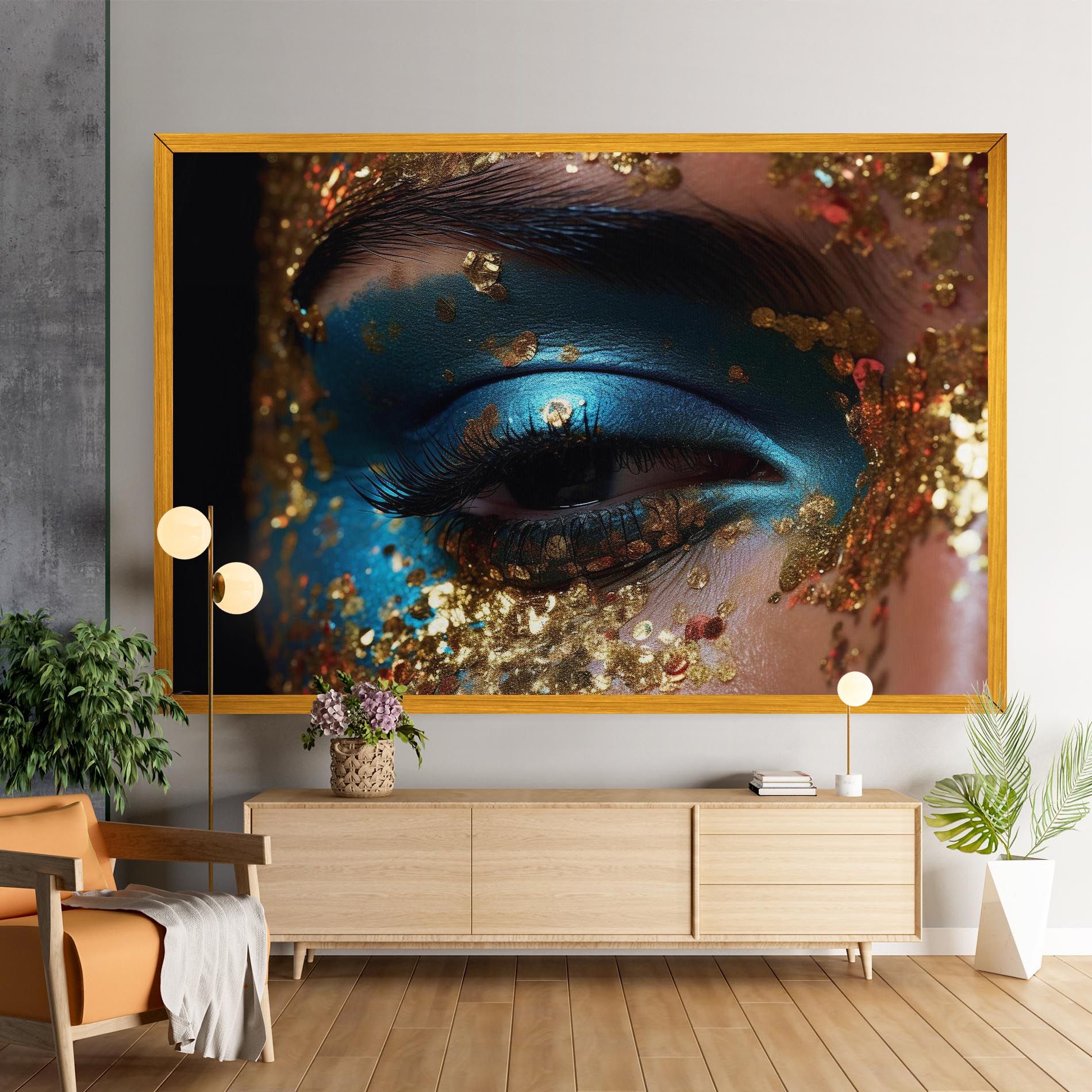Blue Gold Glitter mockup 9