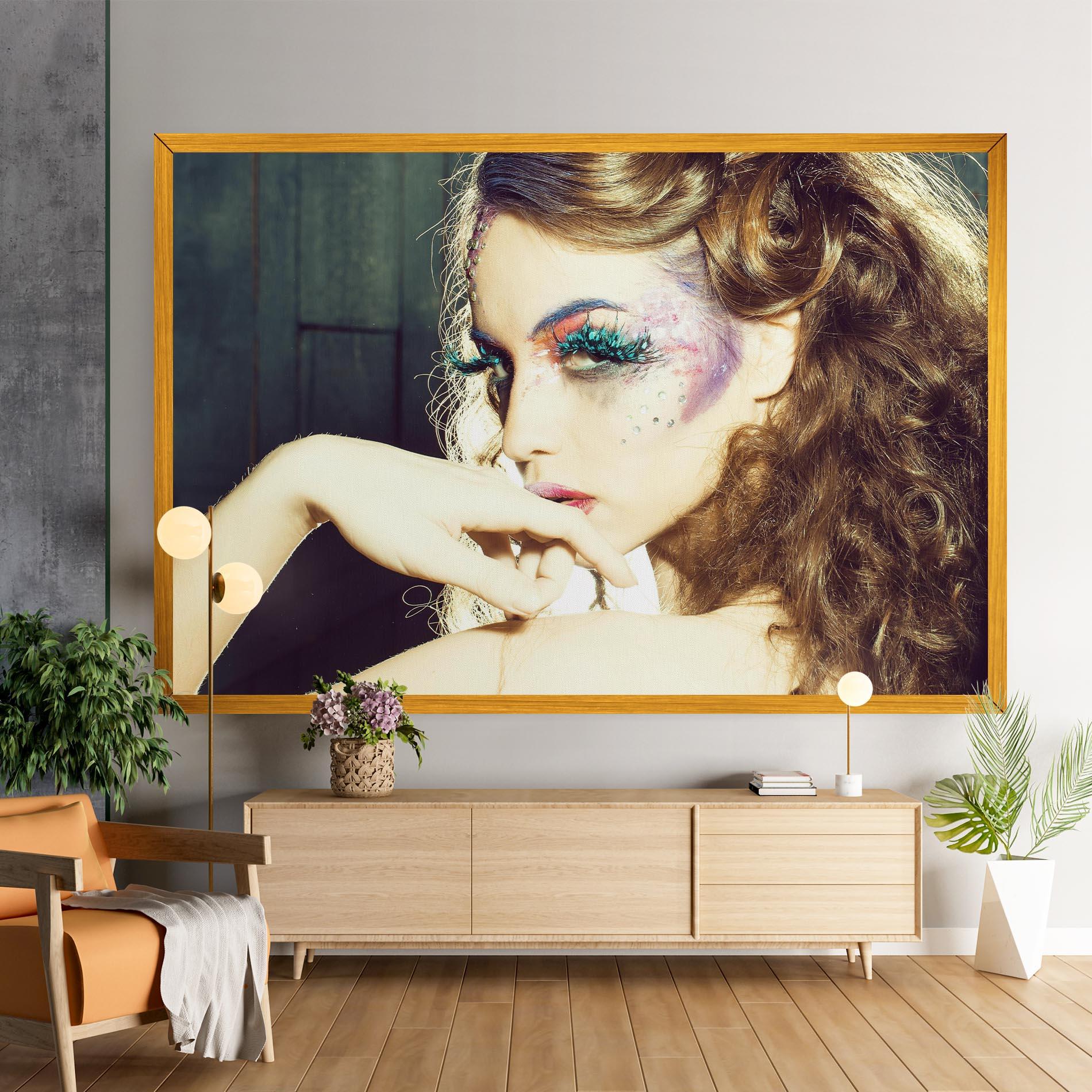 Vászonkép False Feather Eyelashes mockup 9