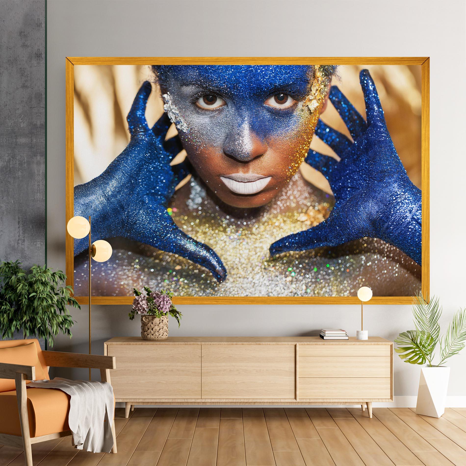 Vászonkép Glue Gold Glitter mockup 9