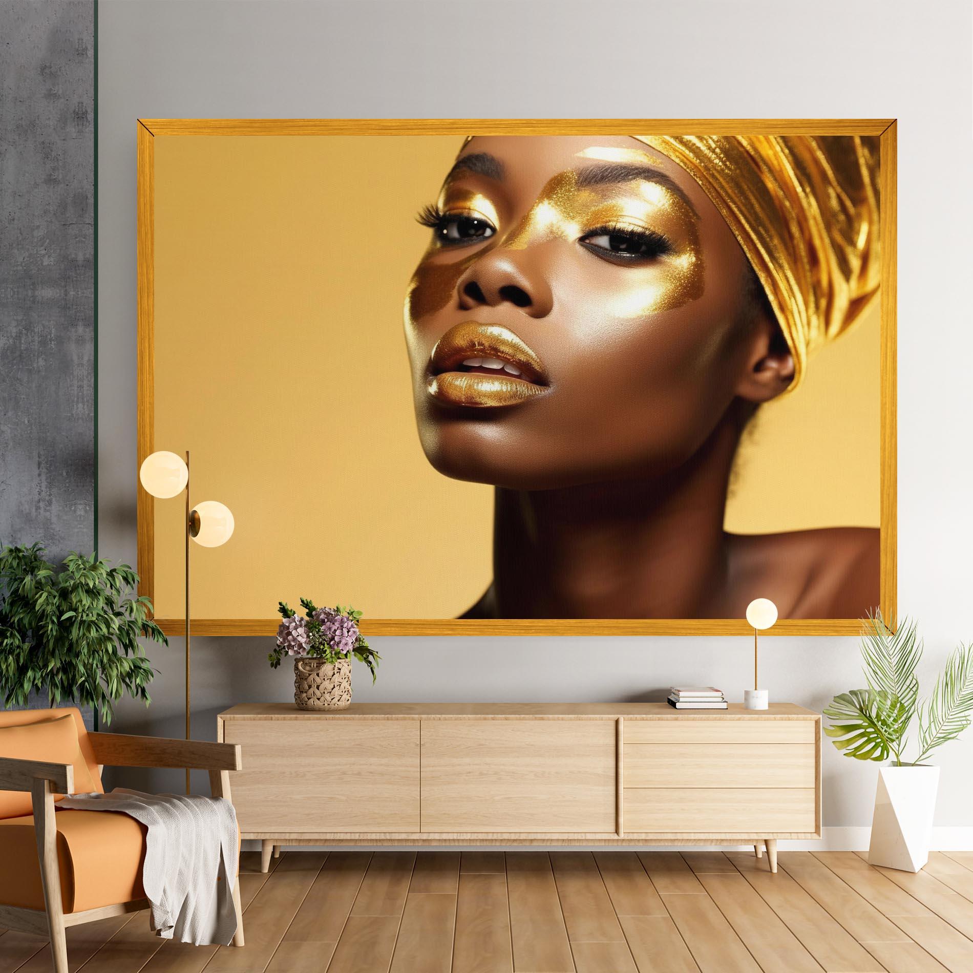 Vászonkép Gold Headdress mockup 9