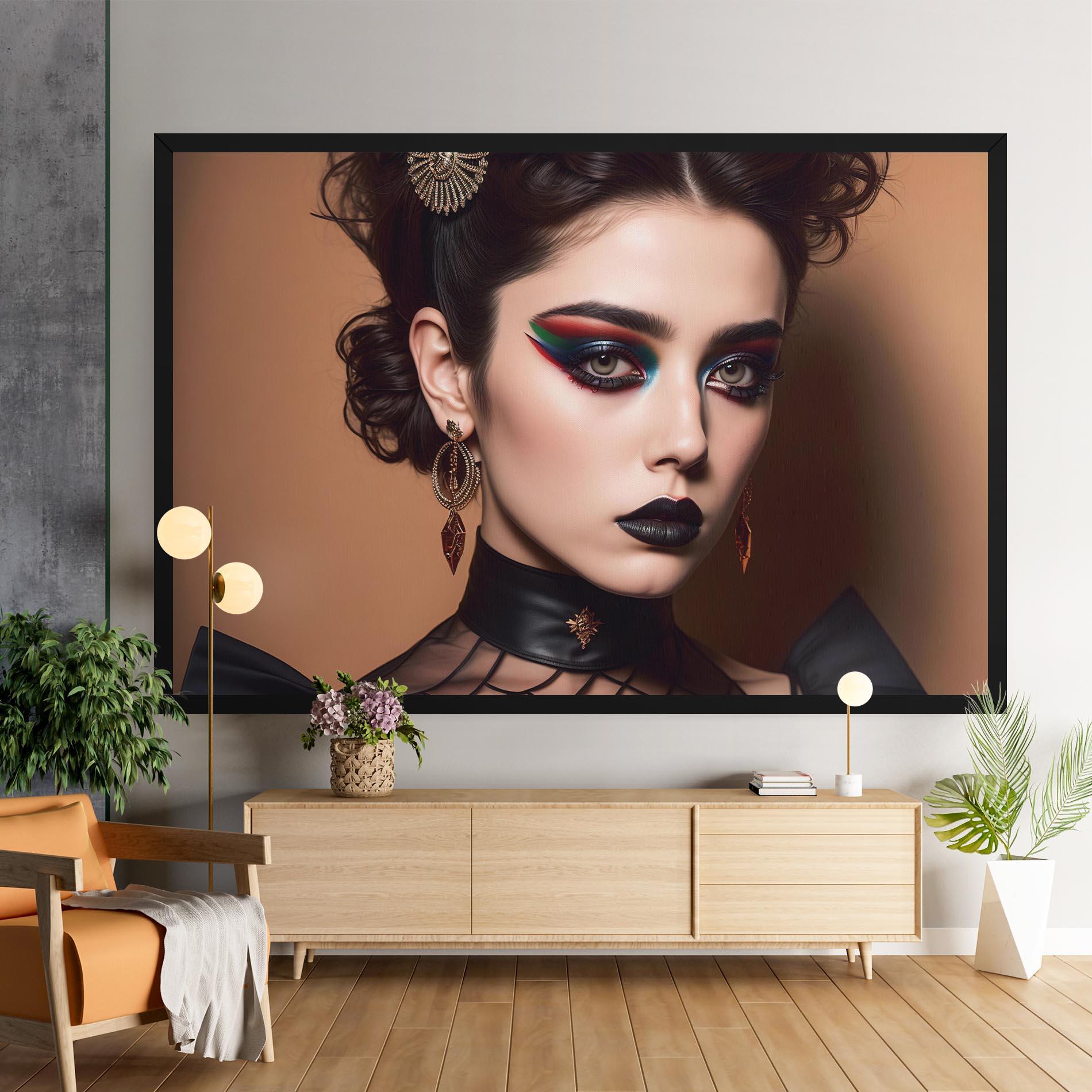 Vászonkép Black Lips Makeup mockup 9
