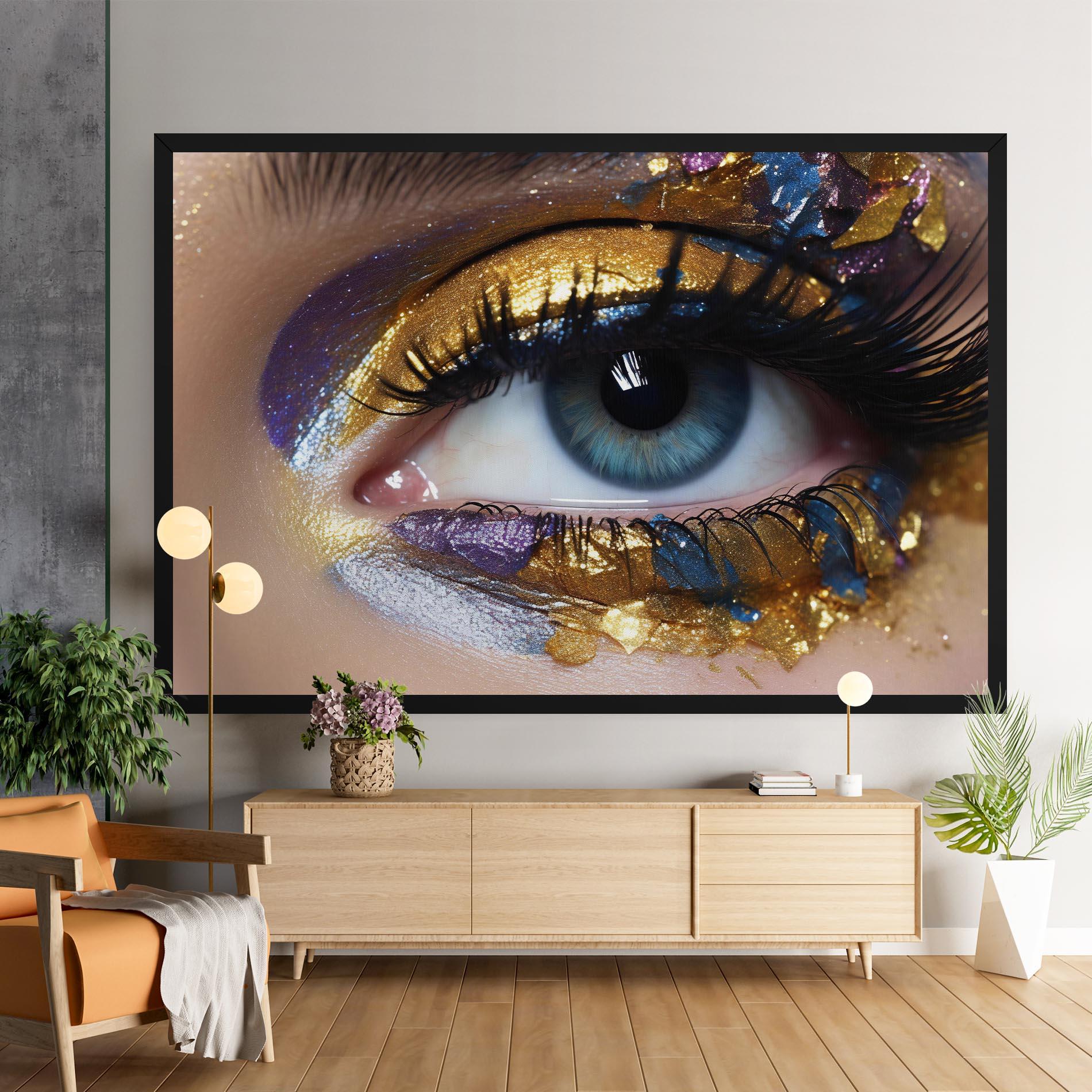 Vászonkép Golden Purple Make Up mockup 9