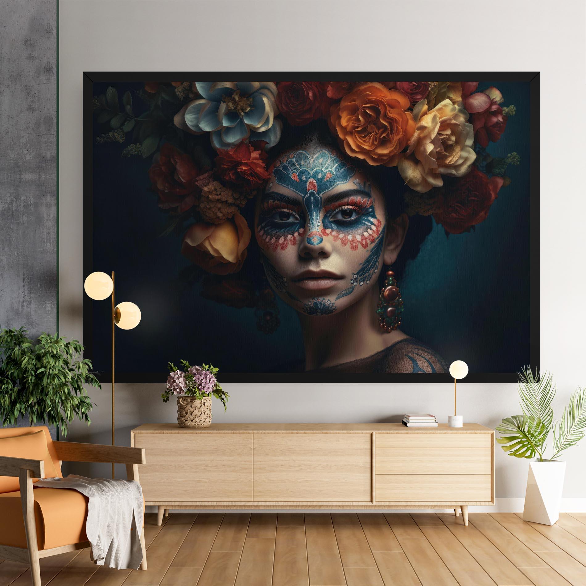 Vászonkép Skull Makeup mockup 9