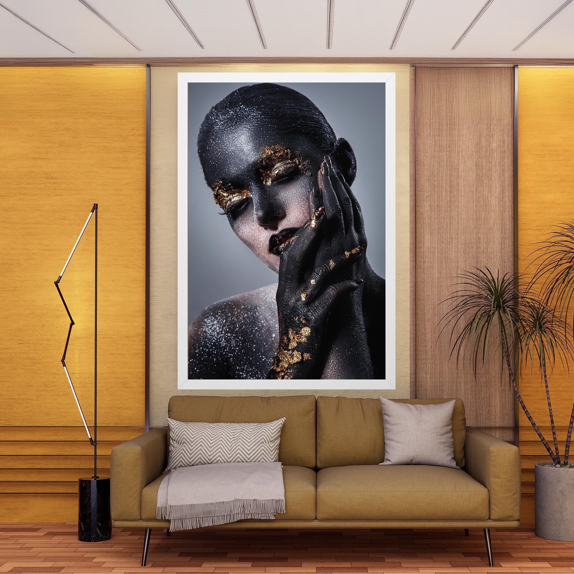 Vászonkép Black Artistic Makeup mockup 9
