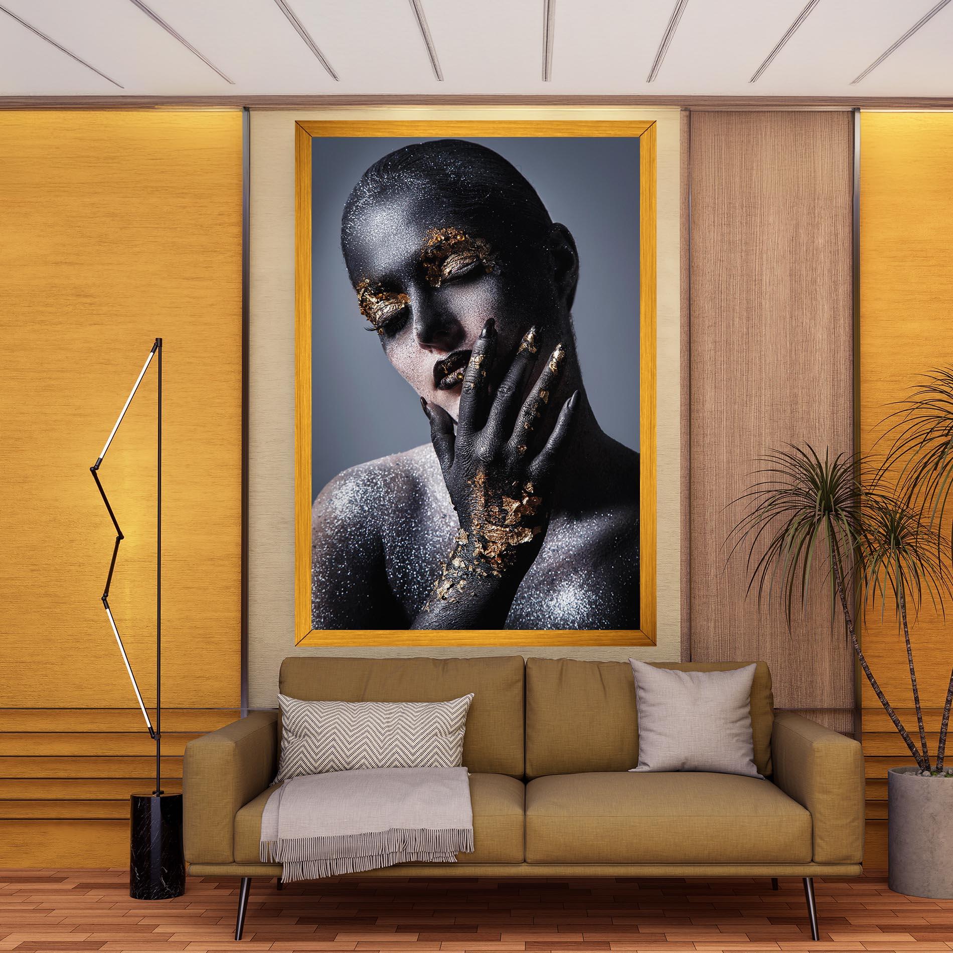 Vászonkép Artistic Black Makeup mockup 9