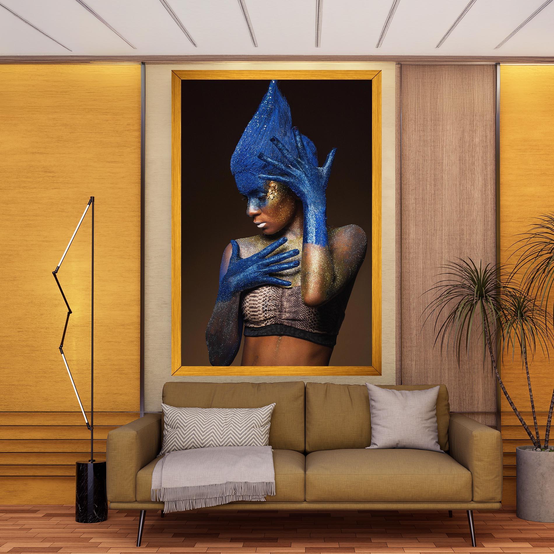 Vászonkép Blue Hands Makeup mockup 9