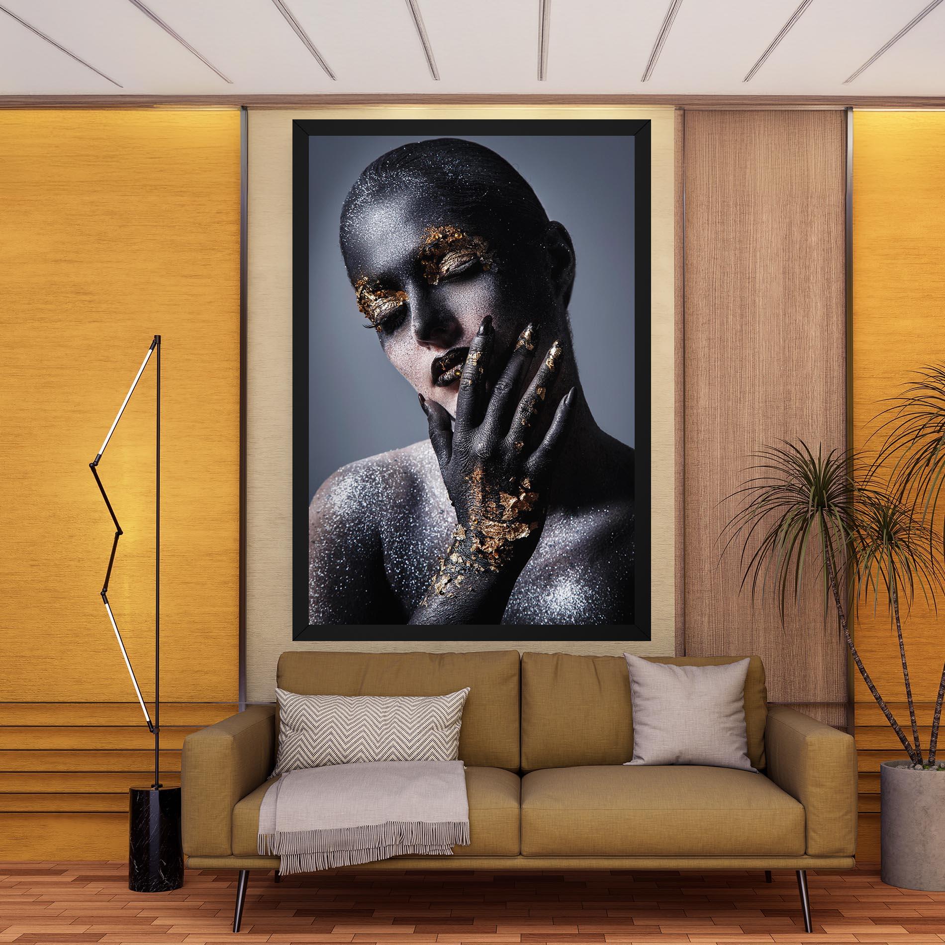 Vászonkép Artistic Black Makeup mockup 9